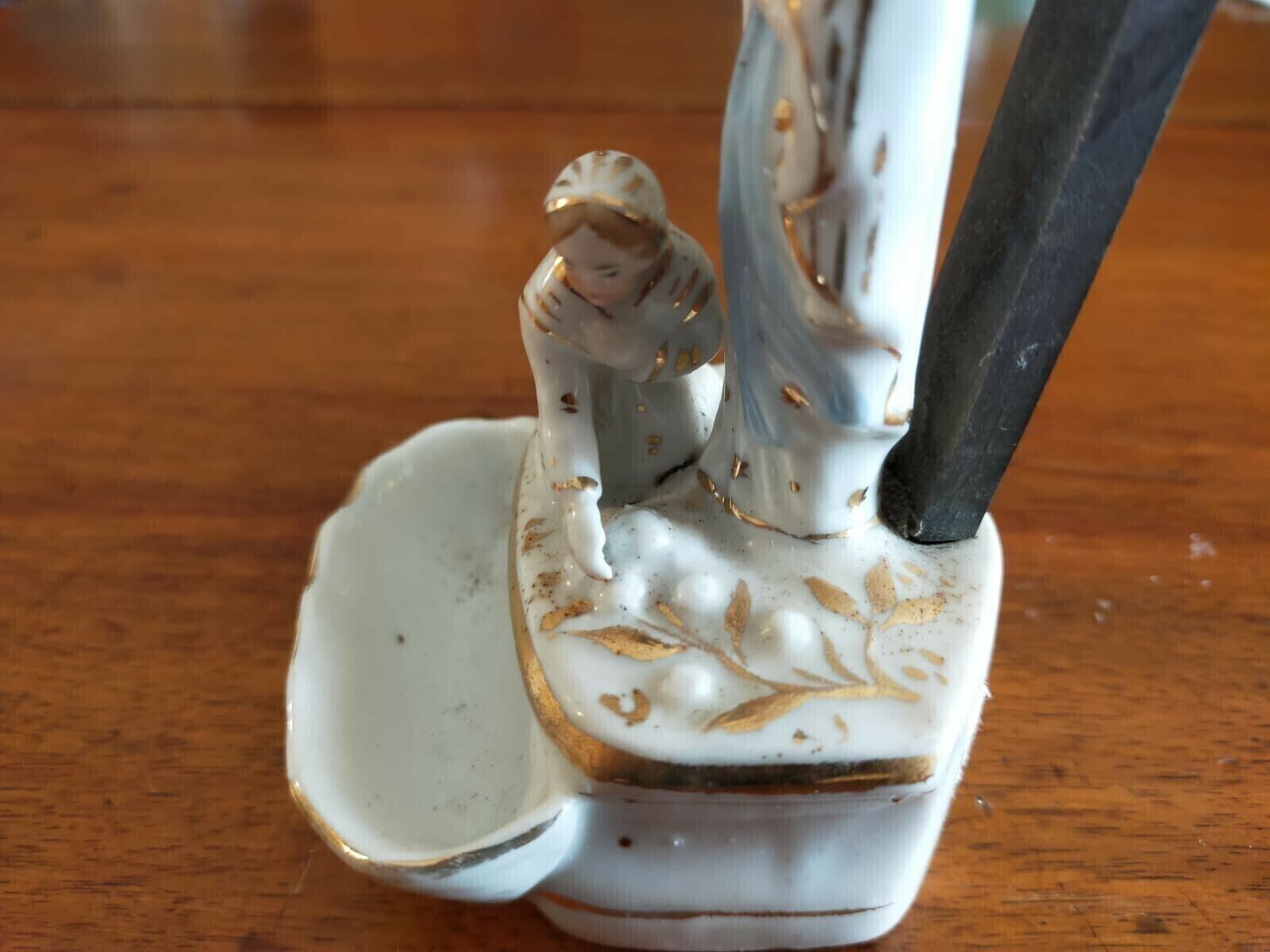 Antique Porcelain Christ Crucified Water Sanctuary photo 74.0