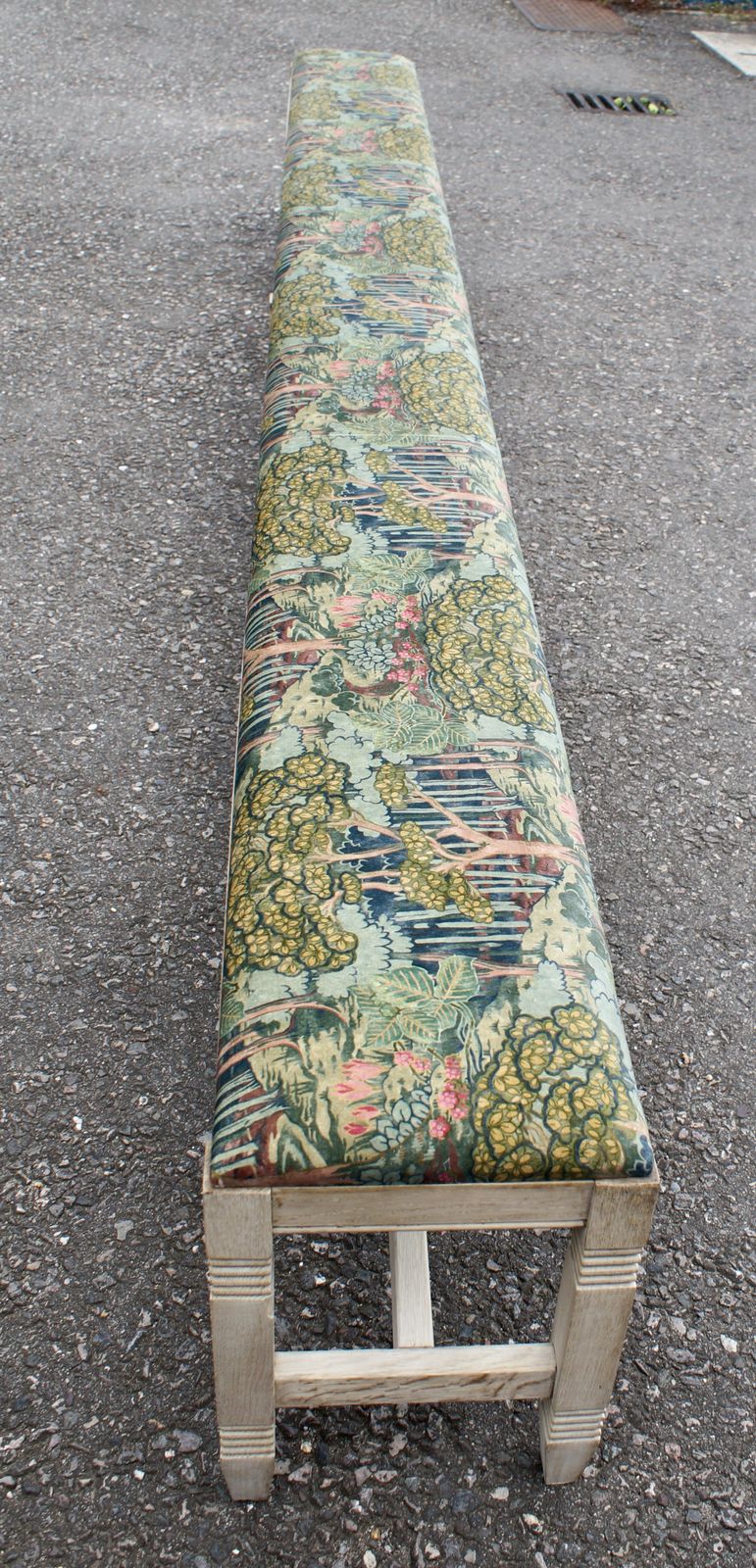 photo furniture Antique Bleached Oak School Bench