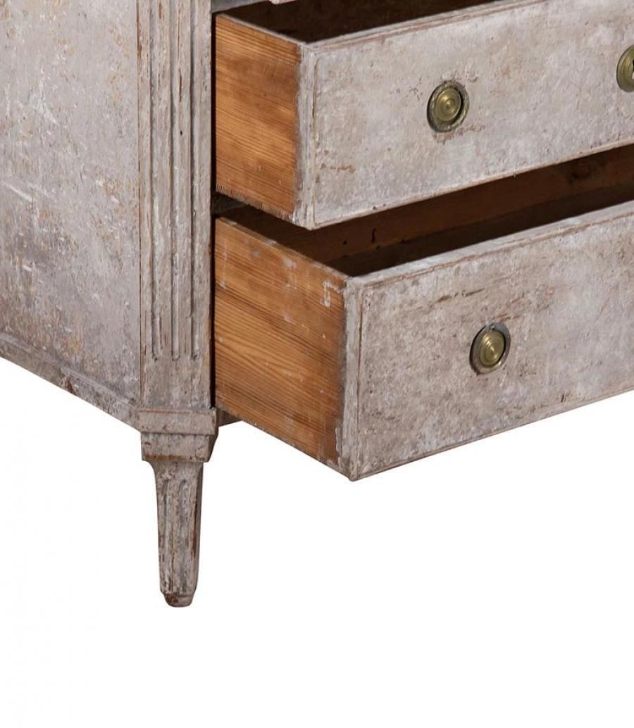 19th Century Danish Painted Chest Of Drawers photo vintage