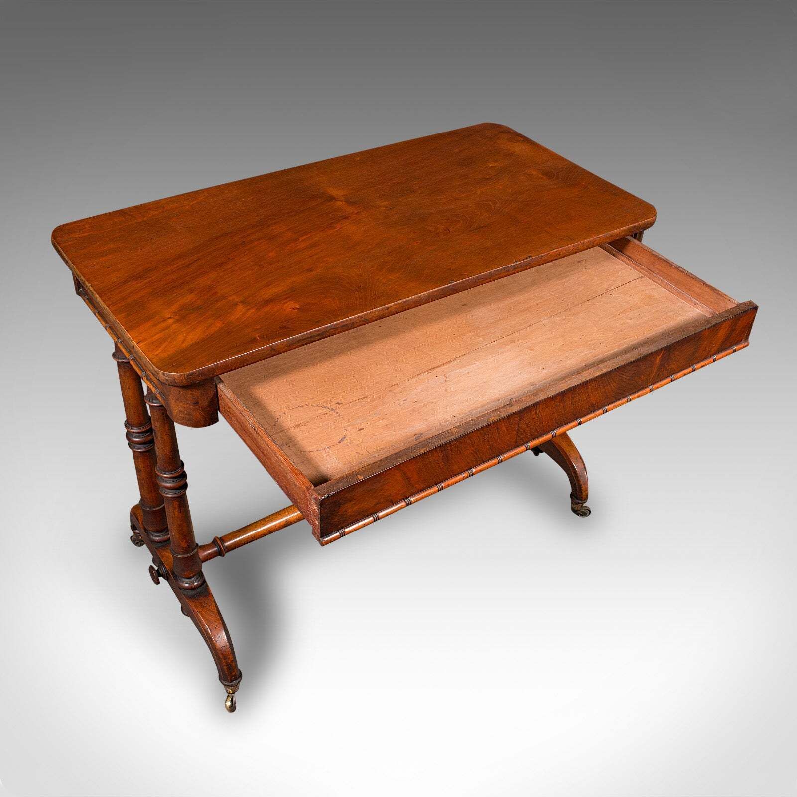 Antique Hallway Side Table, English, Portico, Writing Desk, Regency, Circa 1820 photo vintage