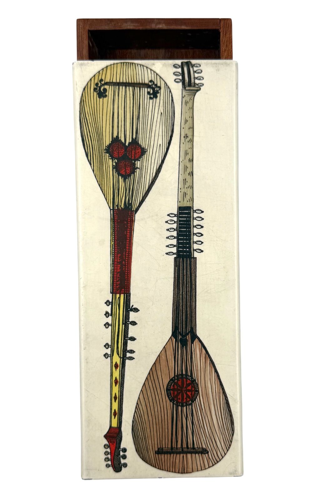 Piero Fornasetti, Mandolins Cigars Box, Milan Italy, Ca. 1960s photo vinterior