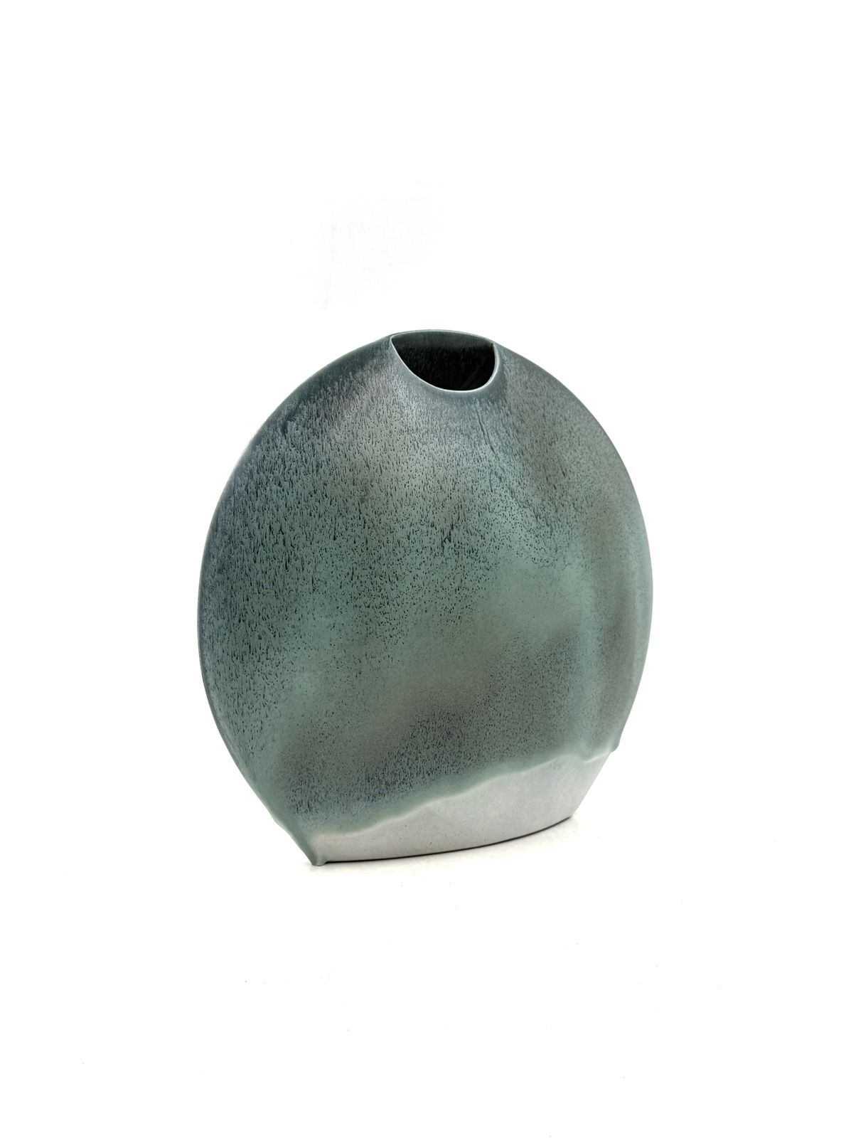 photo for sale Mid Century Modern Blue Ceramic Solifleur Vase, France 1970