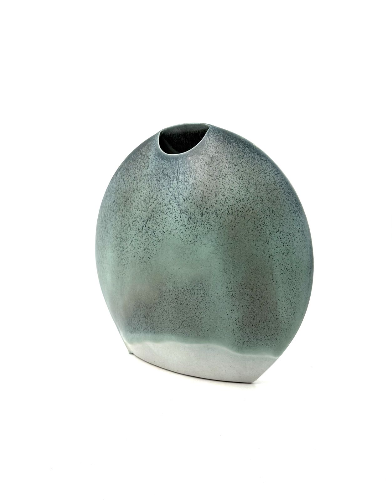 photo vintage Mid Century Modern Blue Ceramic Solifleur Vase, France 1970