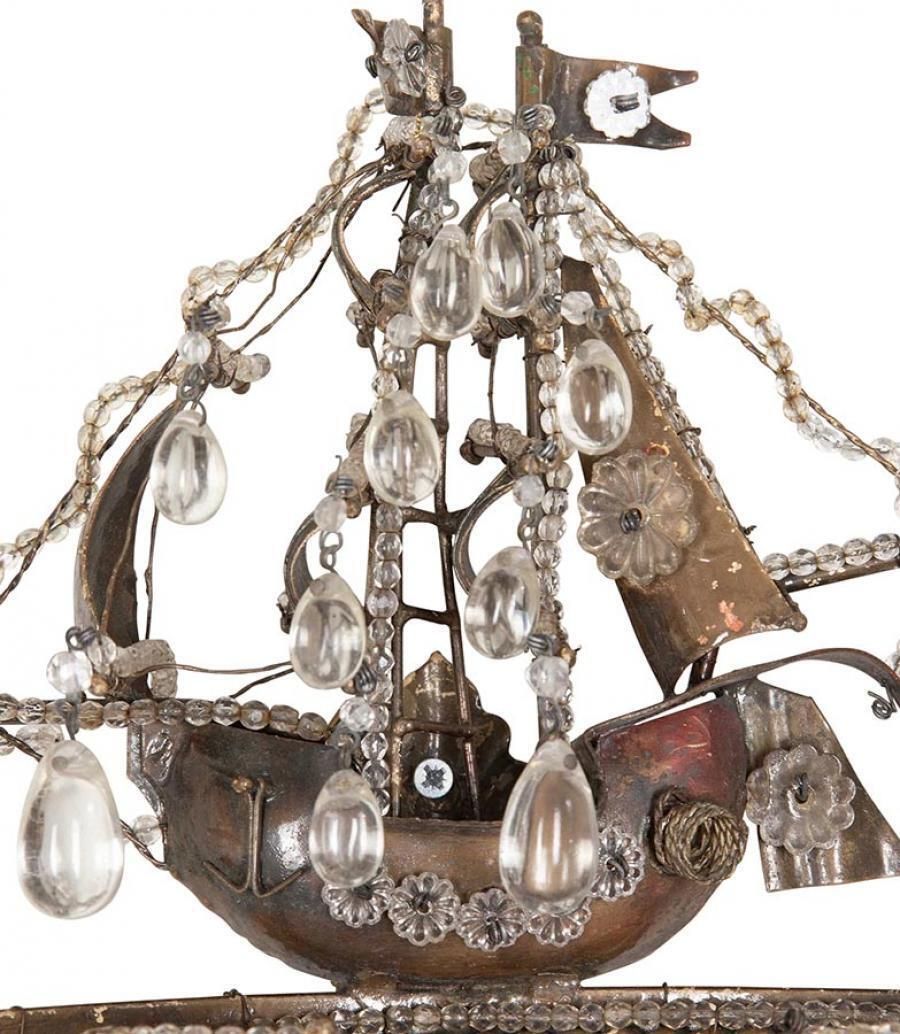 Pair Of Late 19th Century French Decorative Galleon Wall Lights photo Lighting