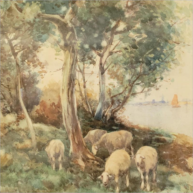 Pair Of Watercolours By Jr Miller Glasgow Artist photo vinterior