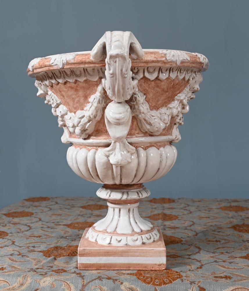 Grand Tour Italian Planter Urn Terracotta Jardiniere photo vintage