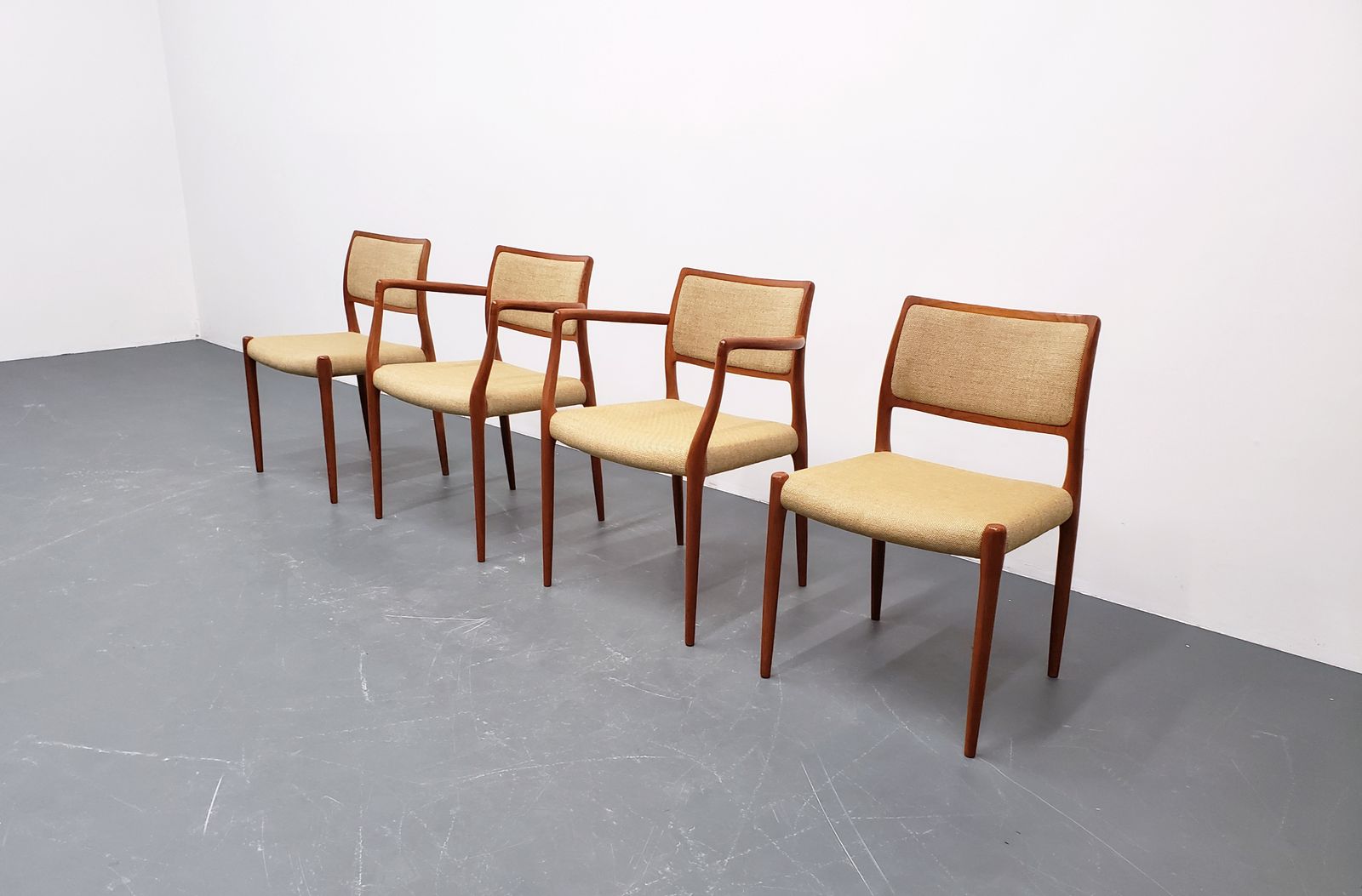 Set Of 4 Model 80 And 65 Dining Chairs By Niels Otto Møller photo Furniture