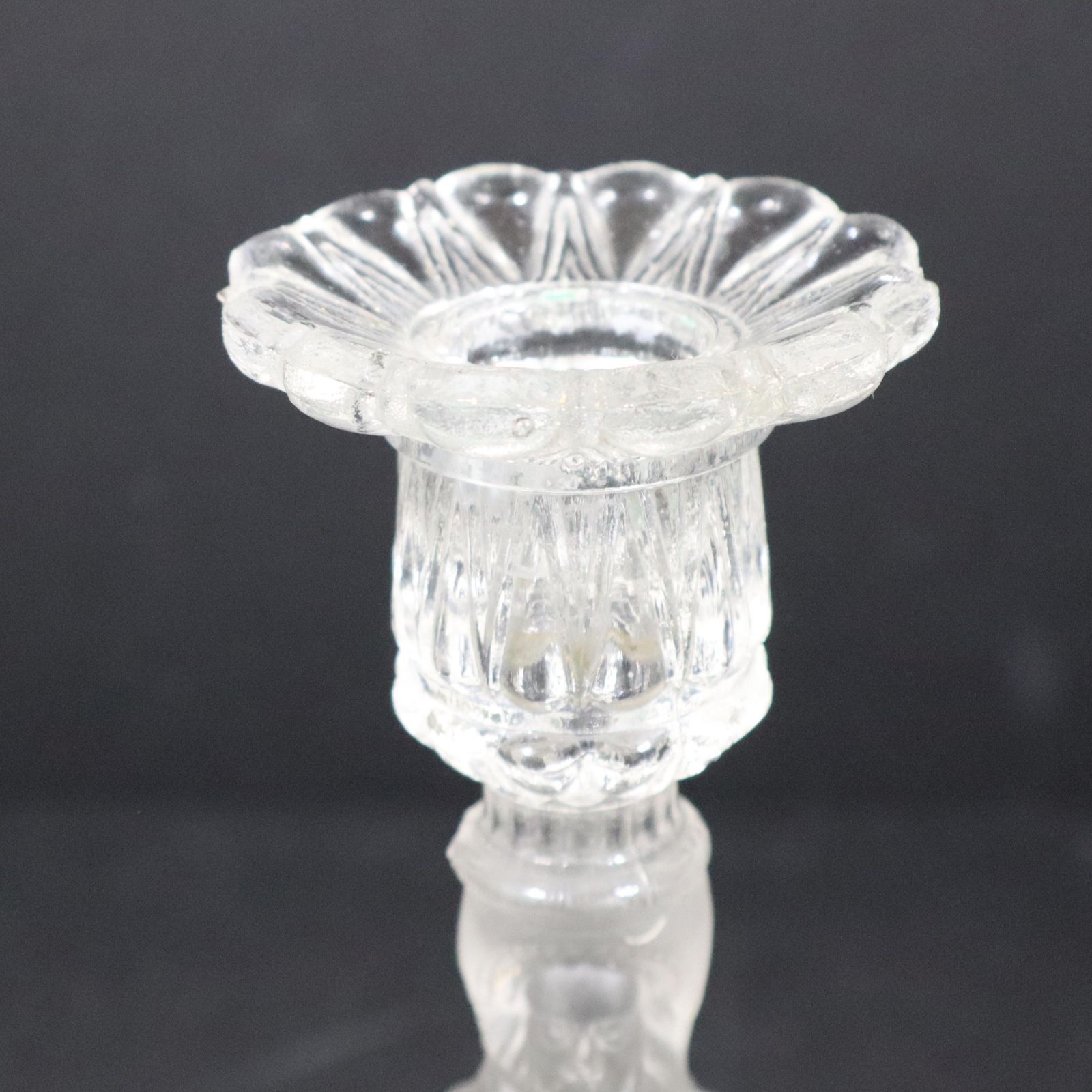 Art Deco Sacred Heart Jesus Statue Candle Holder Antique Frosted Satin Glass Candlestick Religious Altar photo buy
