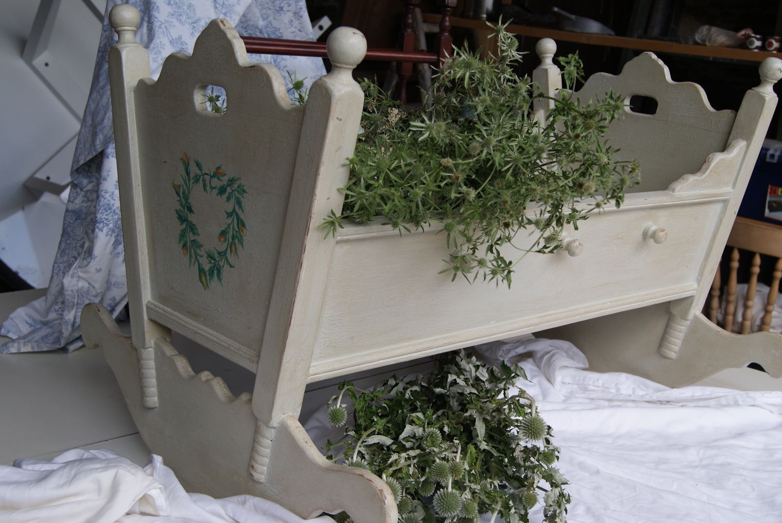 Antique 19th Century European Cradle photo Furniture