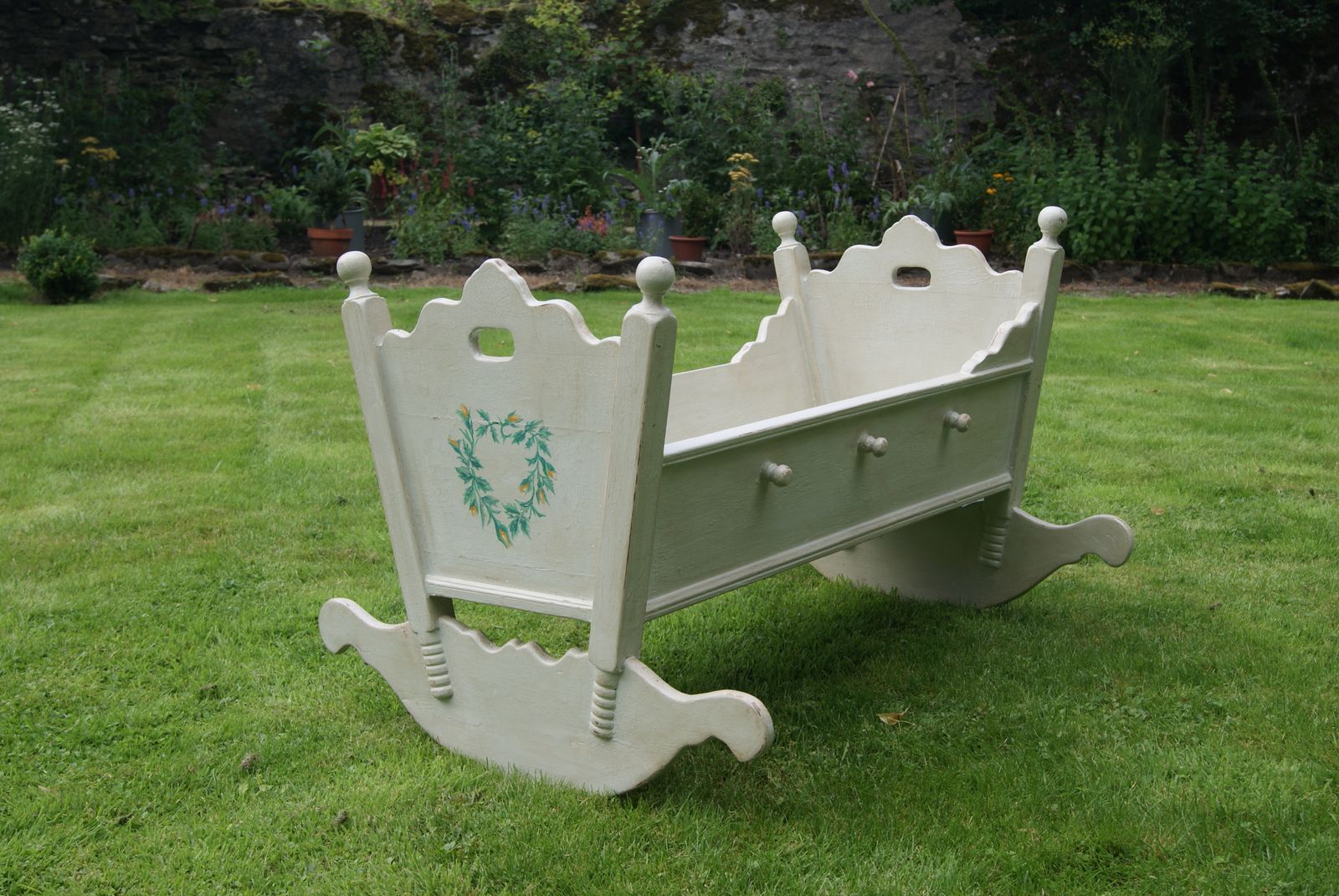 photo buy Antique 19th Century European Cradle