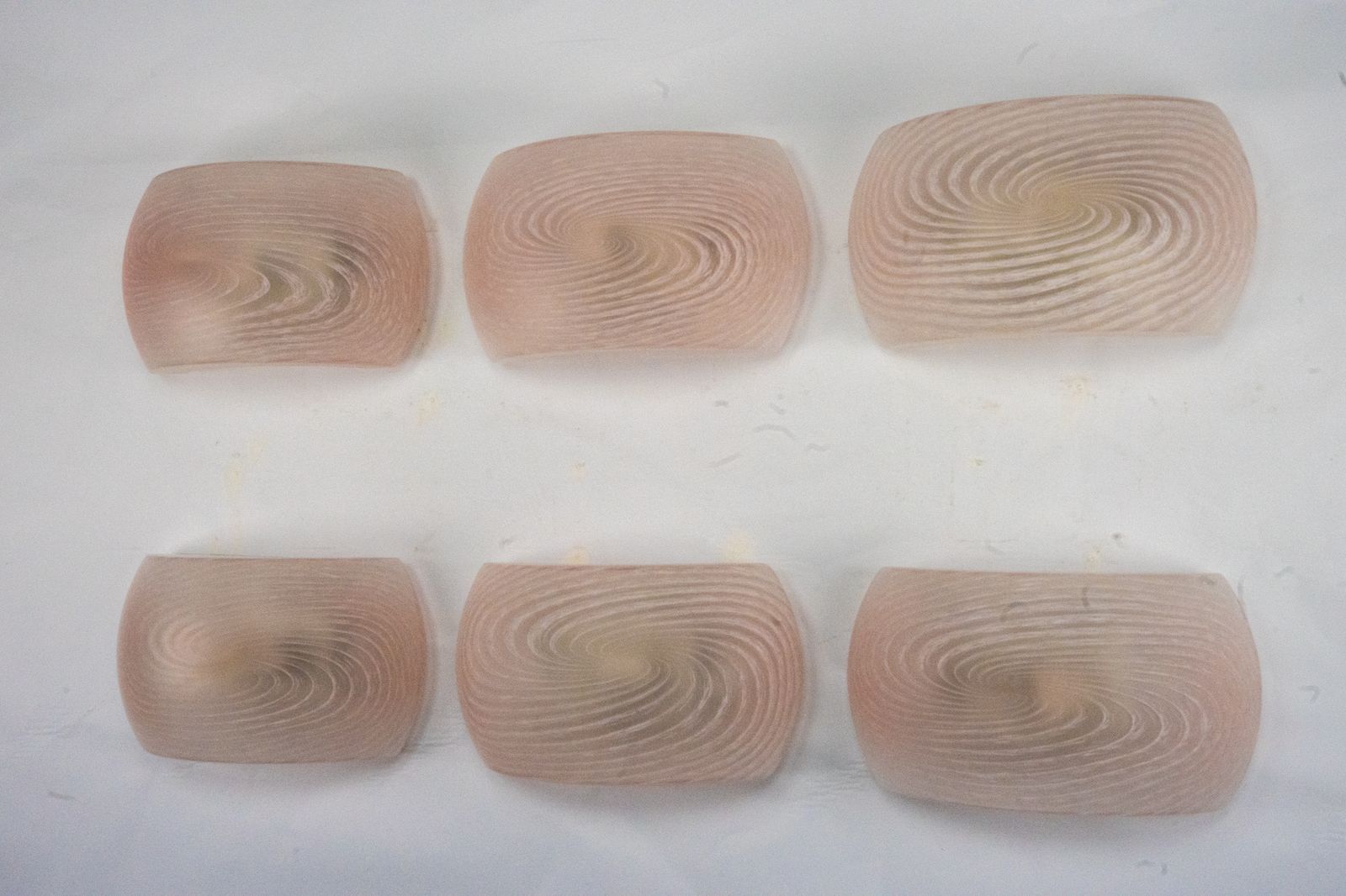Set Of Six Pink Murano Glass Sconces. Italy 1970s photo buy