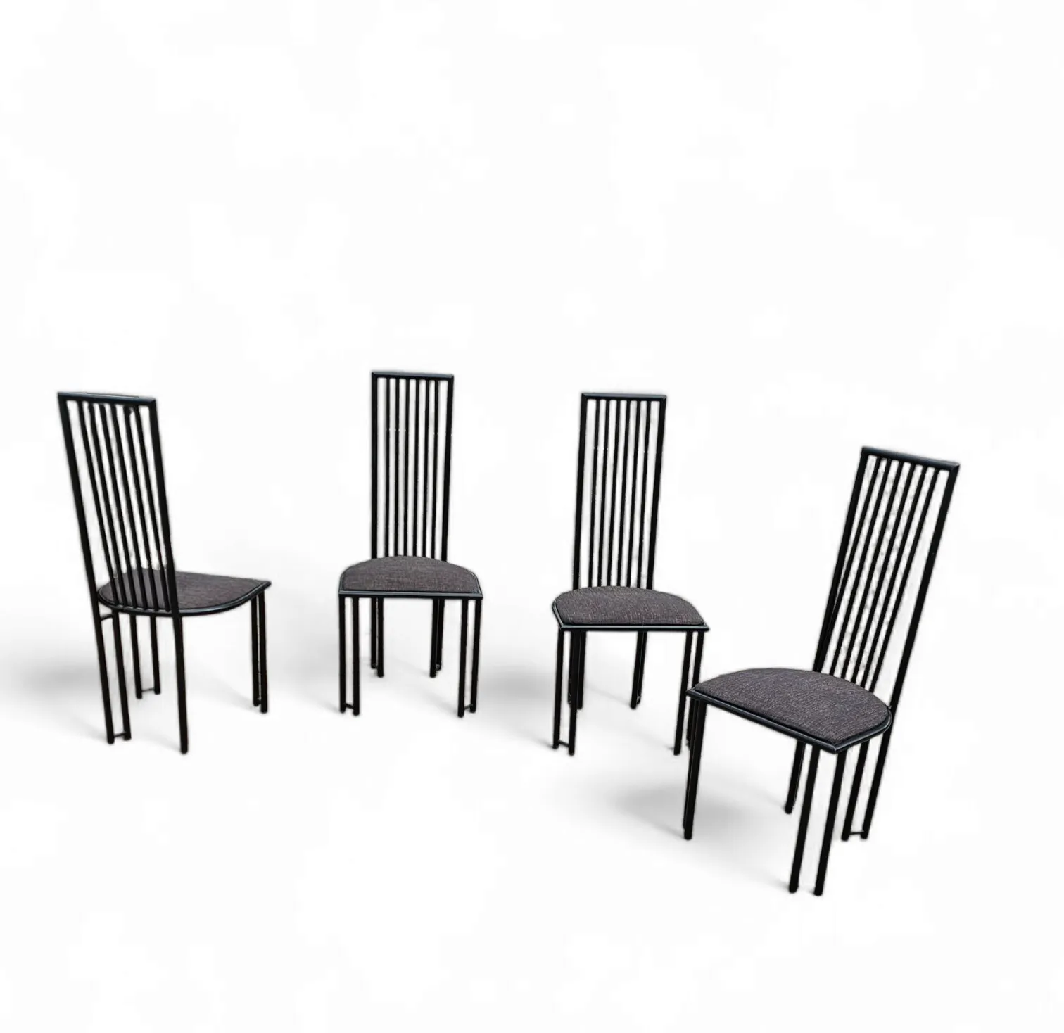 photo for sale 4 X Postmodern Chair / Metal Frame / 1980s