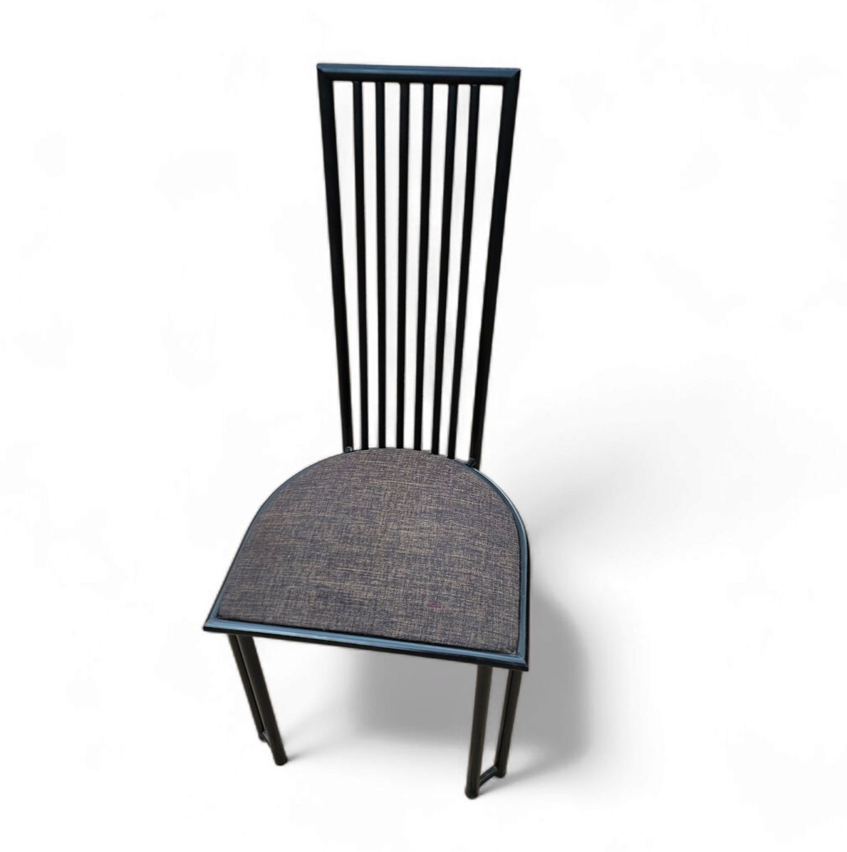 Furniture 4 X Postmodern Chair / Metal Frame / 1980s photo