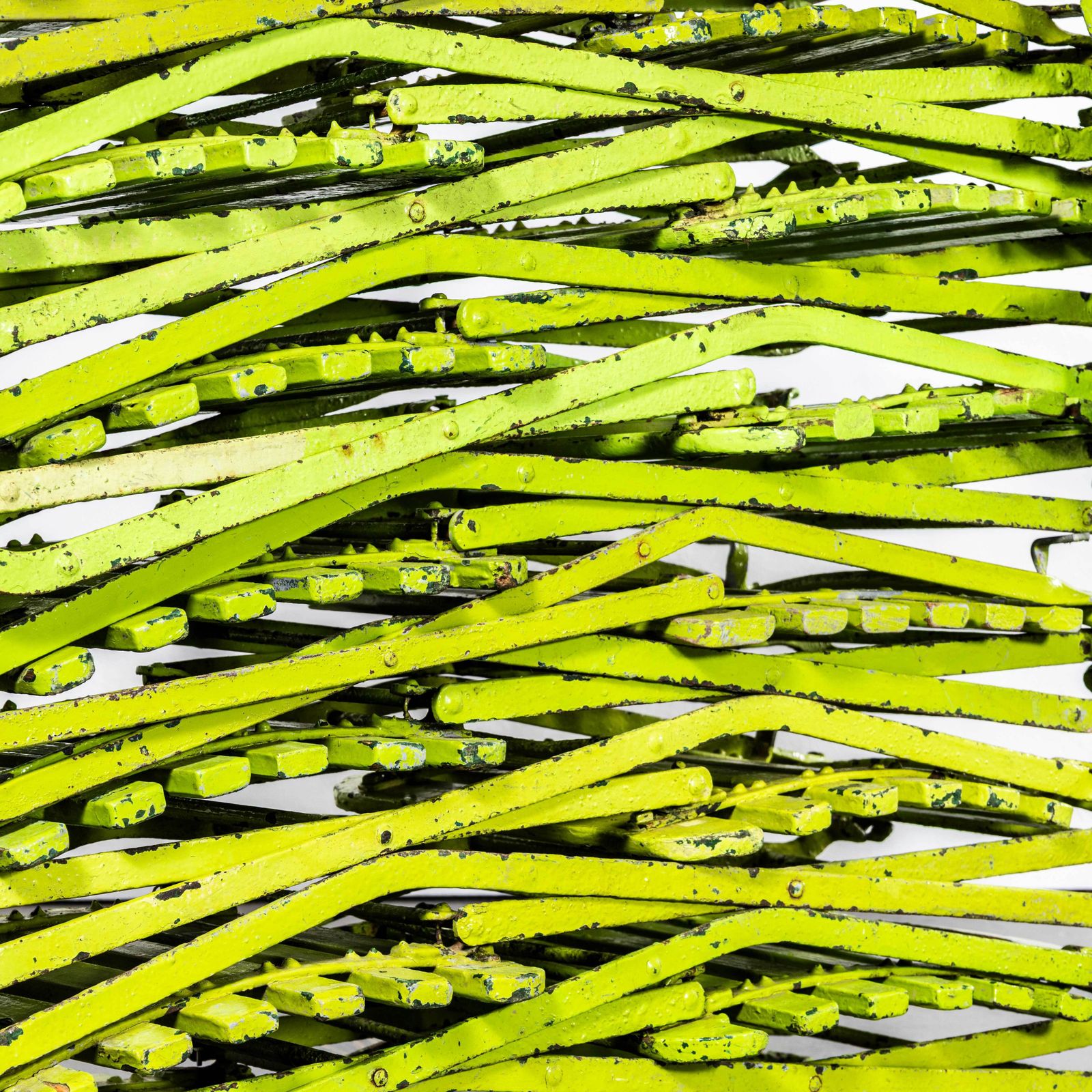 1950's Original English Pavilion Lime Green Folding Chairs   Set Of Four photo 340.0