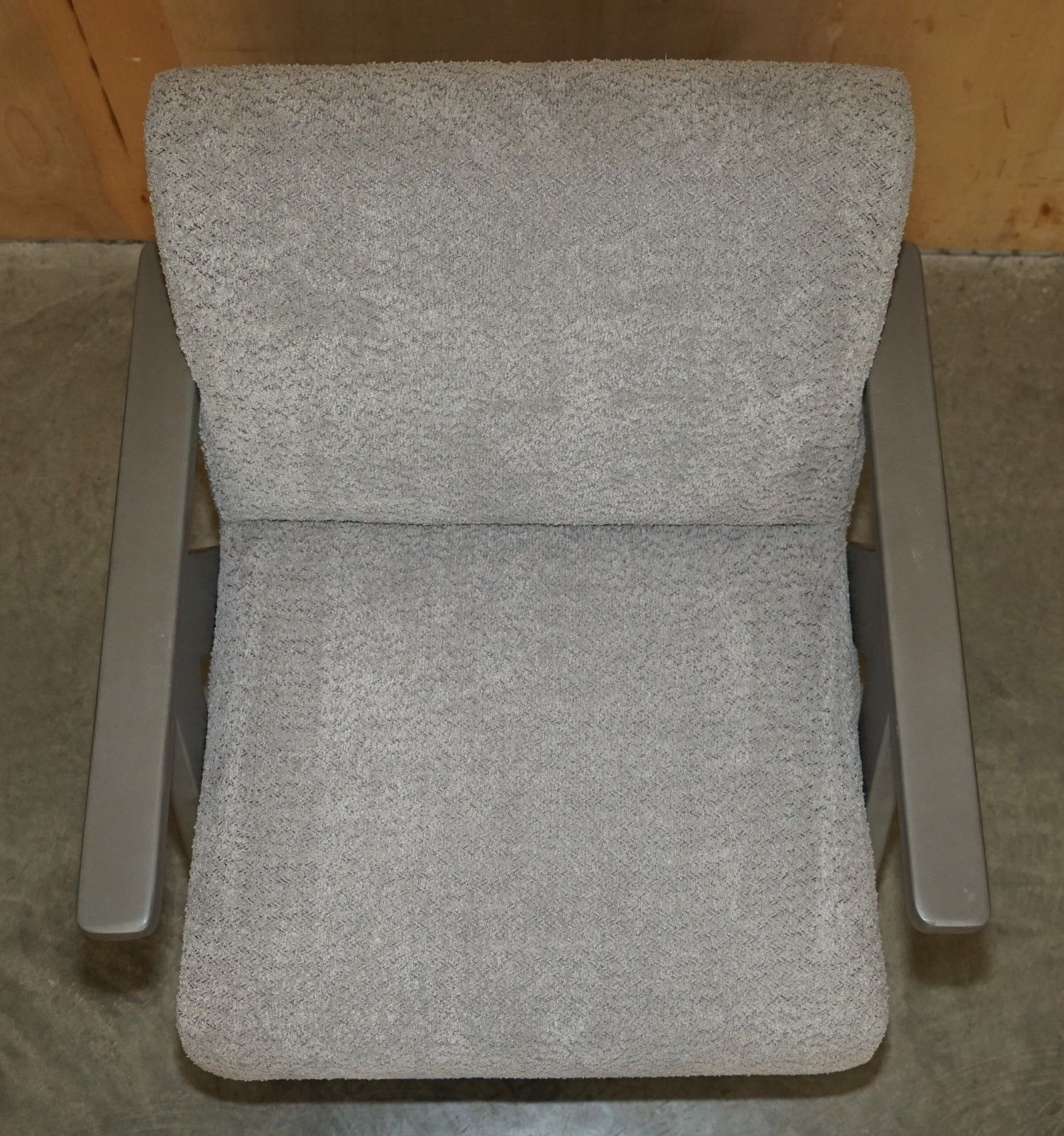Pair Of Exdisplay Nordic Style Edgar Armchairs Beech Wood Frames Oatmeal Fabric photo 1700.0