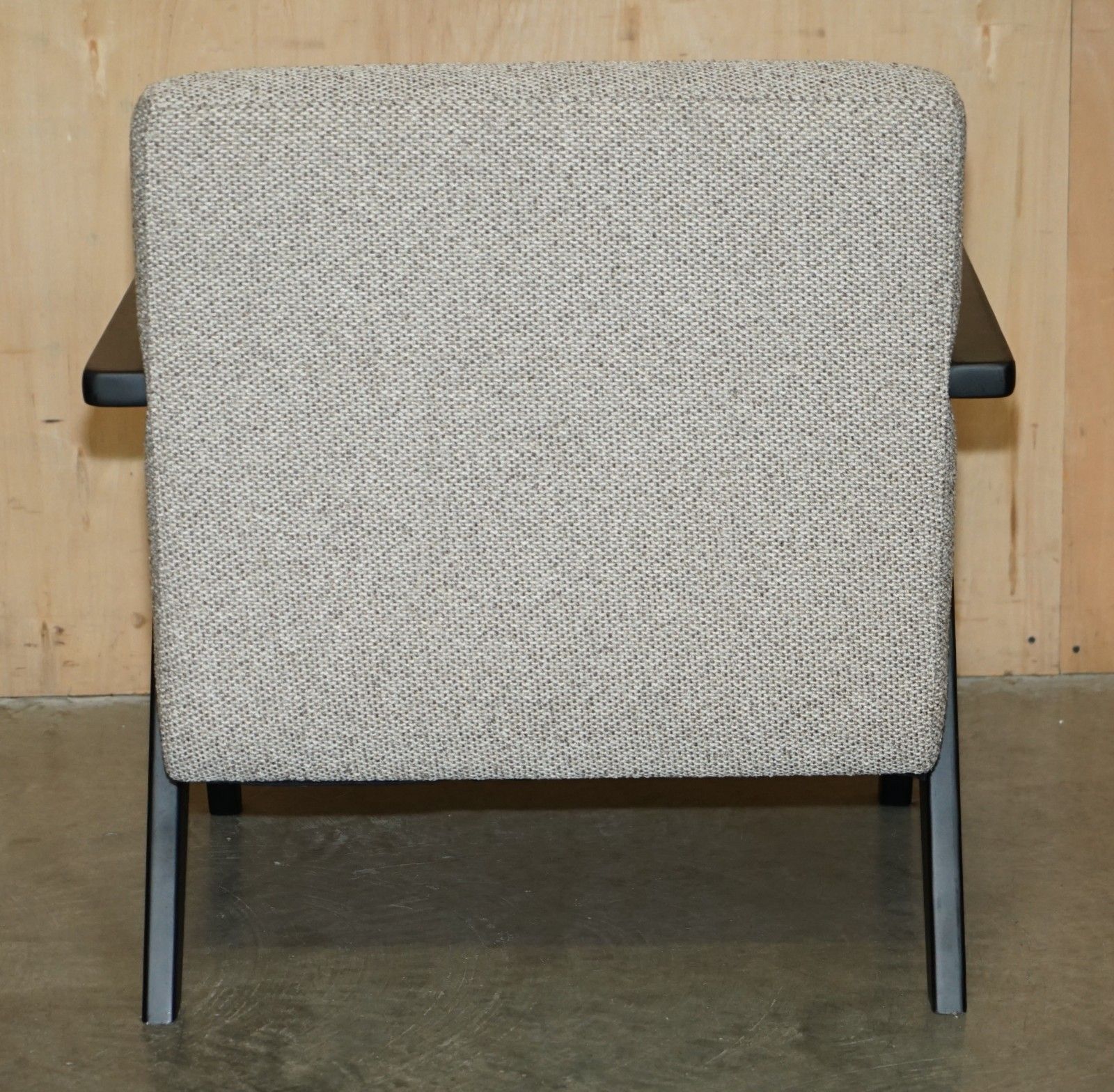 photo for sale New Exdisplay Nordic Style Edgar Armchair With Beech Wood Frame & Oatmeal Fabric