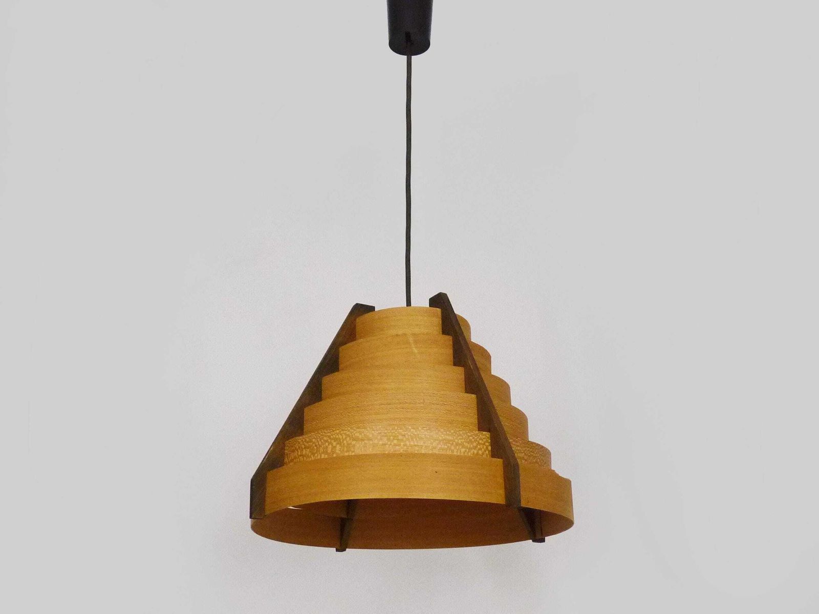 Scandinavian Pendant Light By Linus Bopp Limbach In Pine Slats. 1960s photo for sale