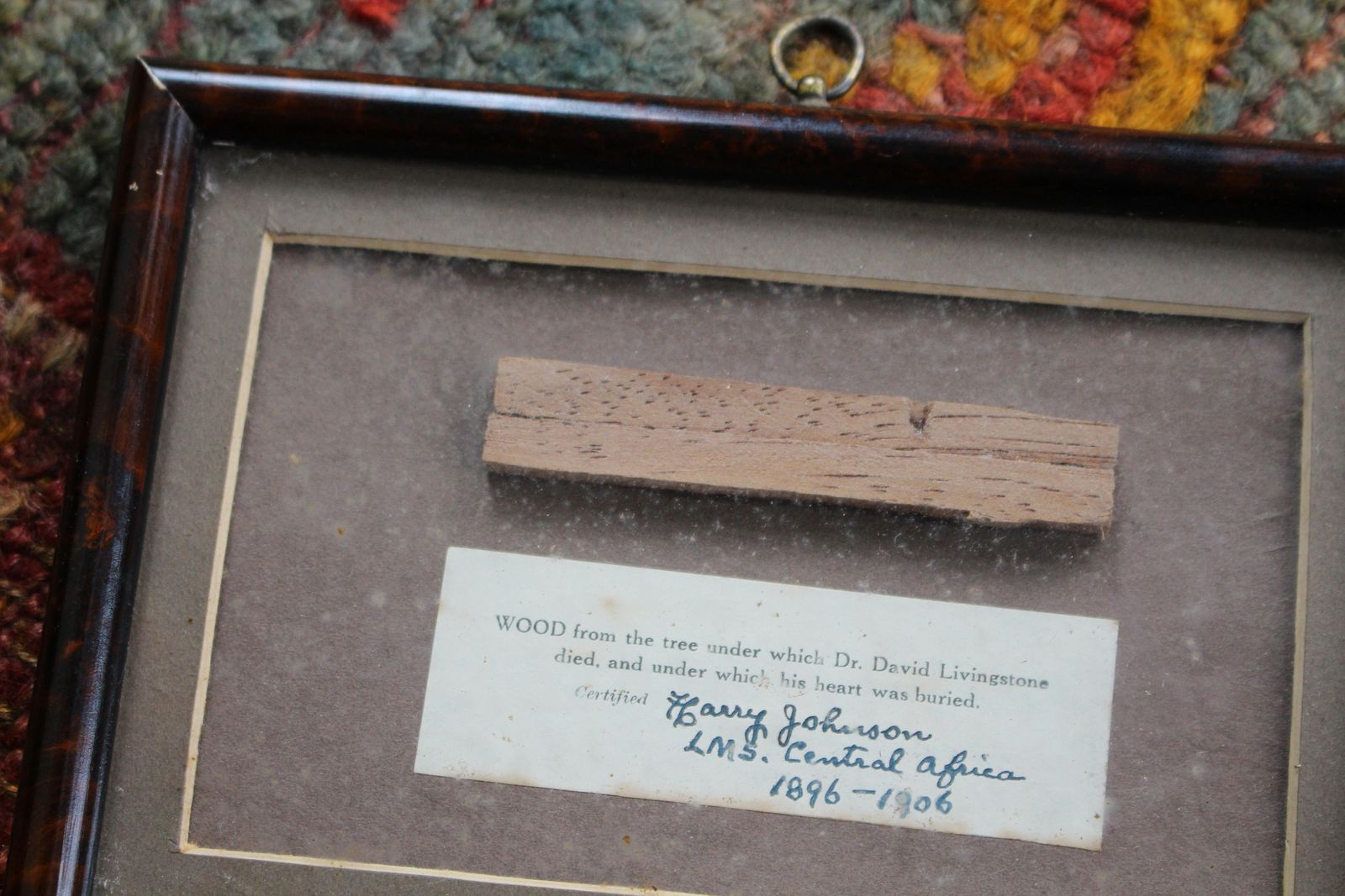 19th Century Mary & David Livingston Memorial Relic Heart Buried Beneath 1896 photo Home Decor