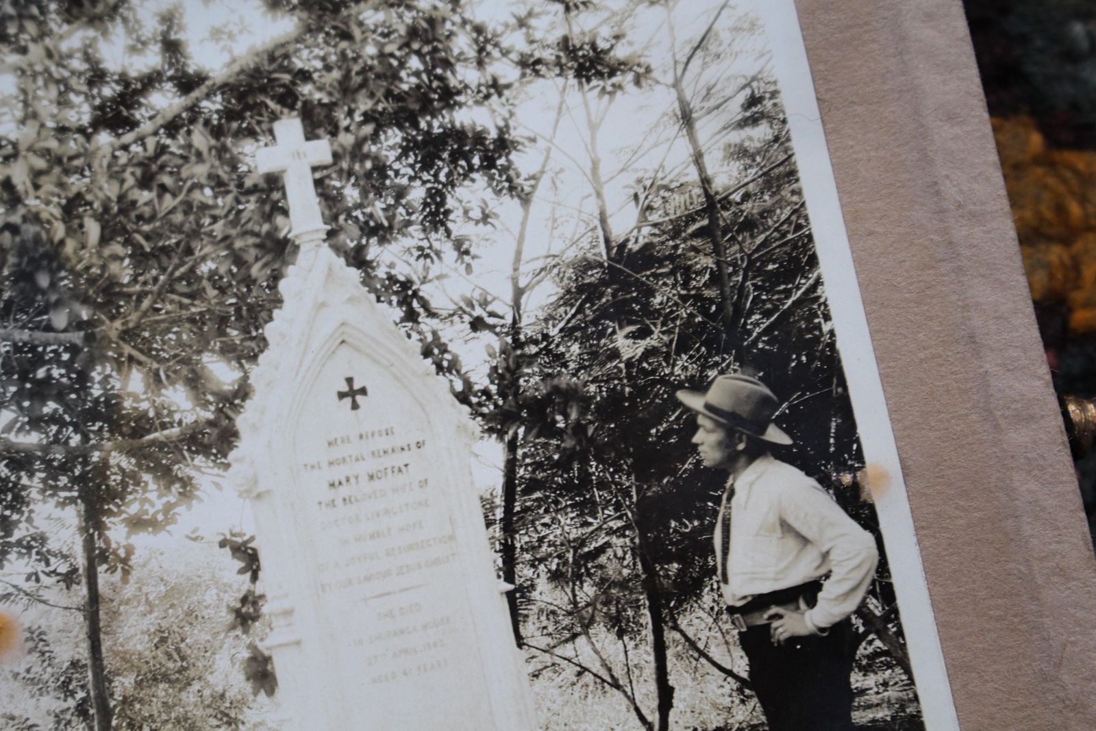 photo furniture 19th Century Mary & David Livingston Memorial Relic Heart Buried Beneath 1896