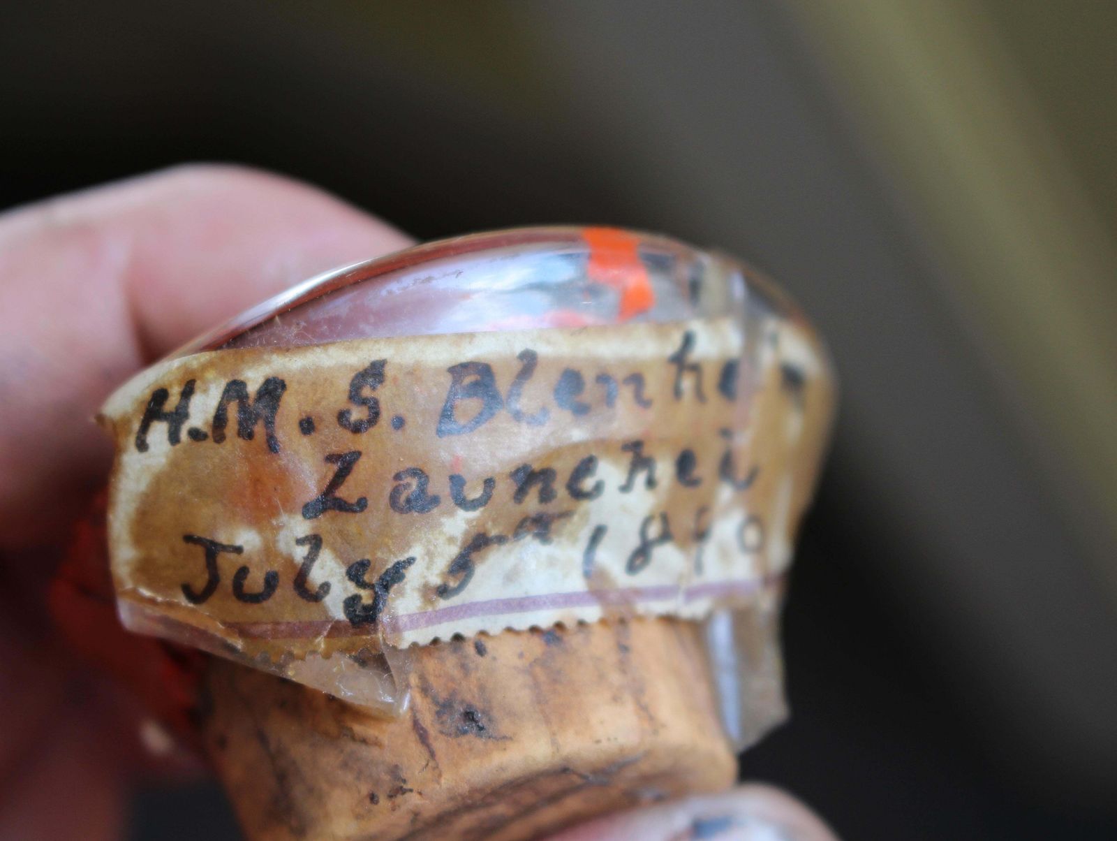 19th Century Maritime Curiosities Launch Bottle Shards Naval Sailors photo vintage