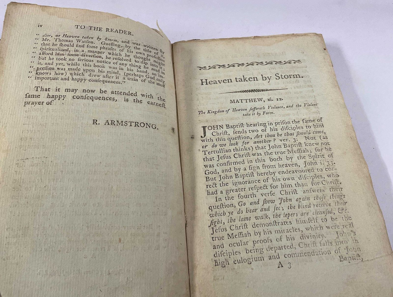 Antiquarian Book, Heaven Taken By Storm 1796. photo buy