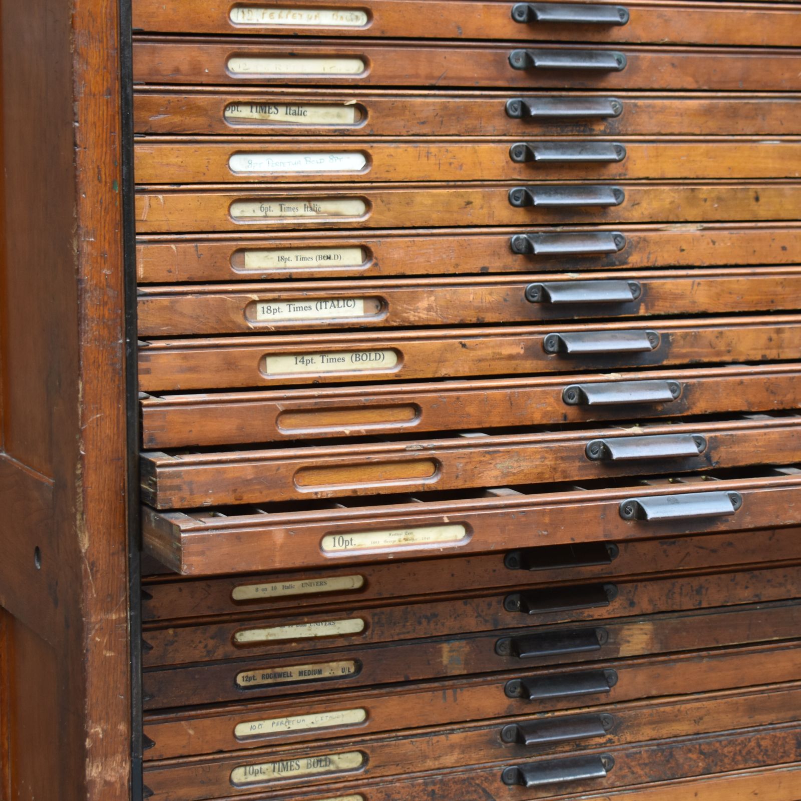 Antique Stephenson Blake Letterpress Printers Type Collector Drawer Tray Cabinet photo furniture