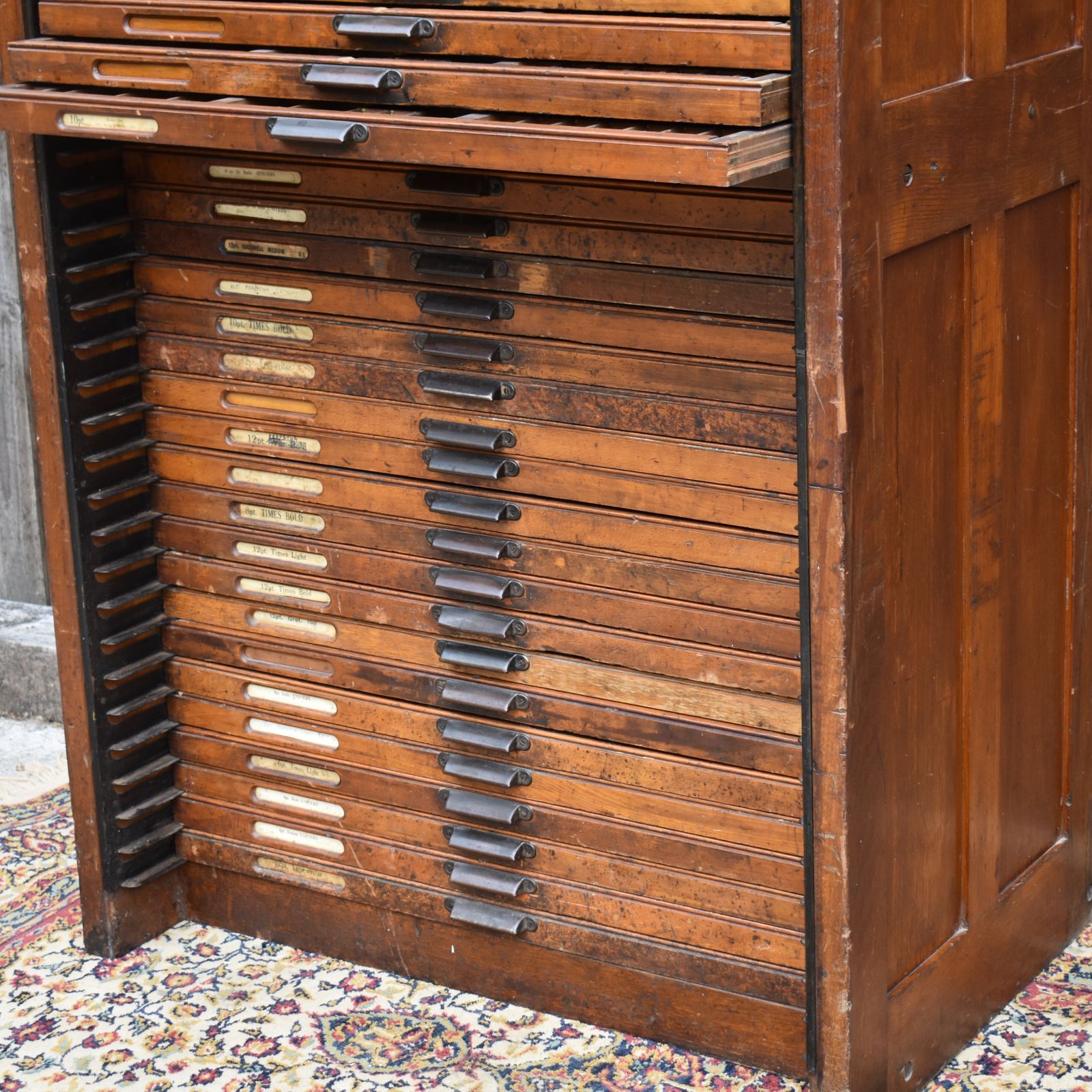 Antique Stephenson Blake Letterpress Printers Type Collector Drawer Tray Cabinet photo 2495.0