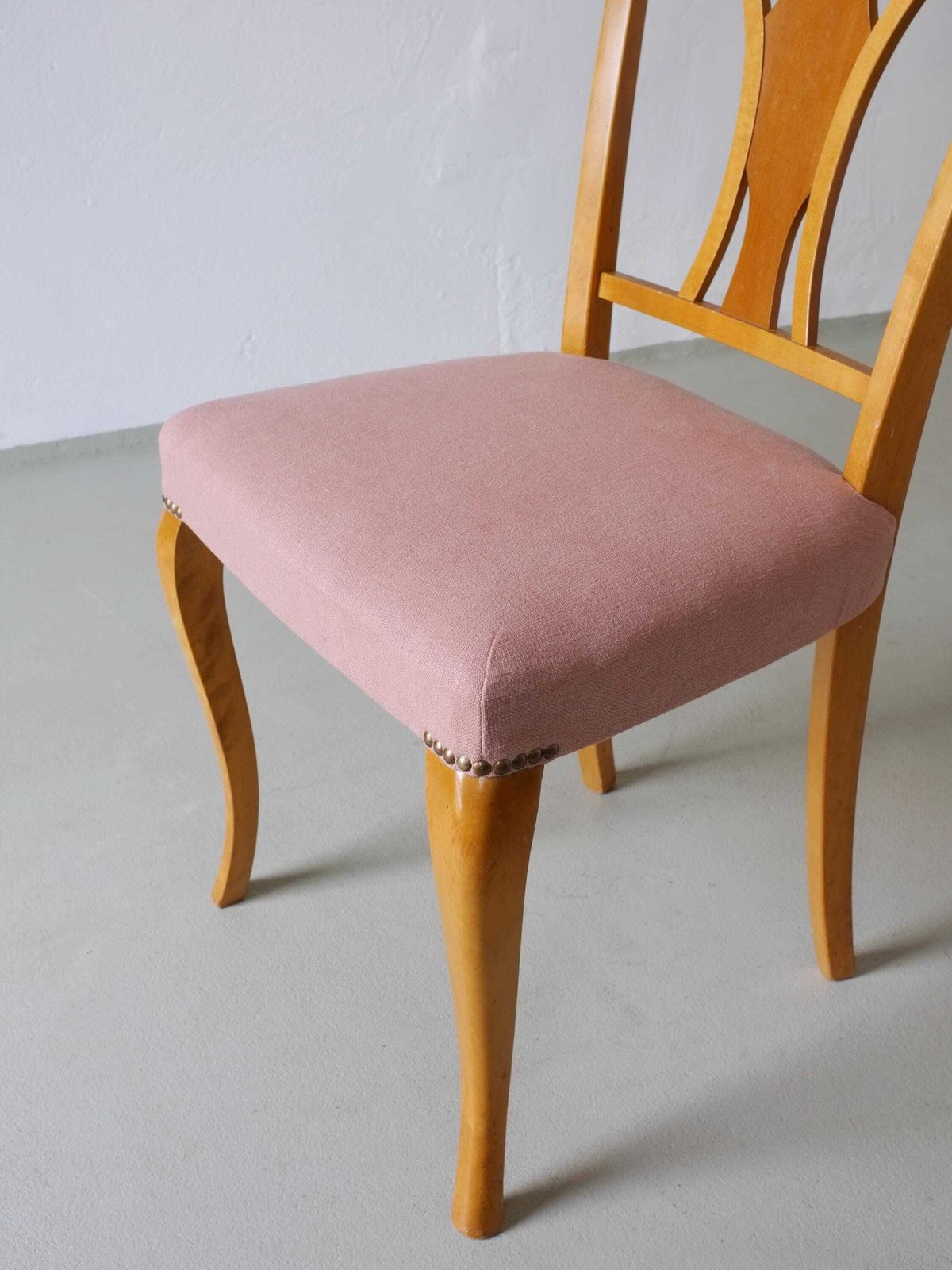 6 Mix & Match Swedish Biedermeier Golden Birch Chairs photo vinterior