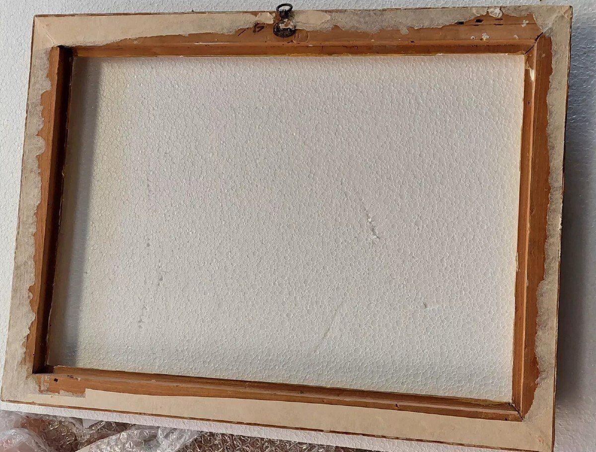Antique Italian Gilded And Lacquered Frame From The 18th Century photo for sale