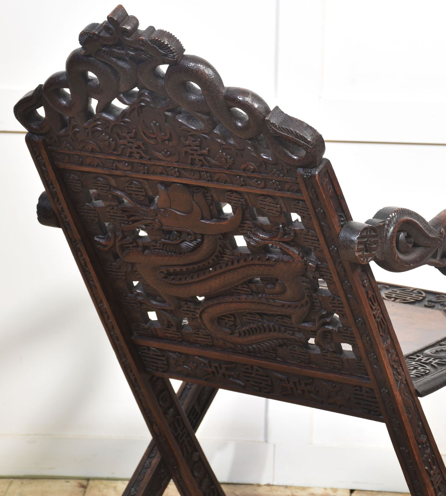Pair Of 19th Century Chinese Folding Armchairs photo Furniture