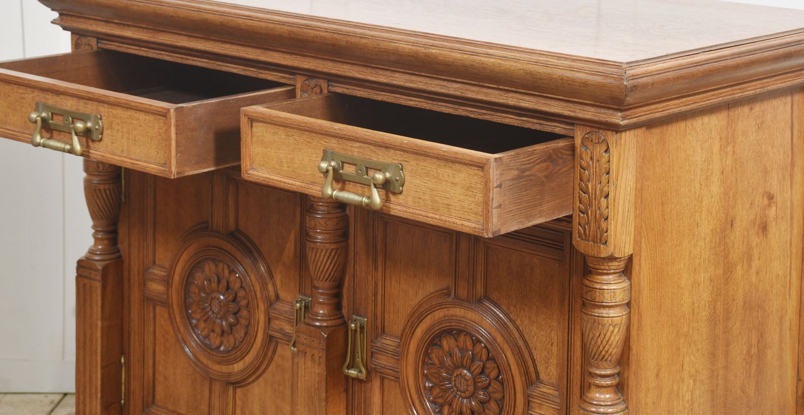 Carved Oak Two Door Sideboard By Maple And Co photo 2334.0
