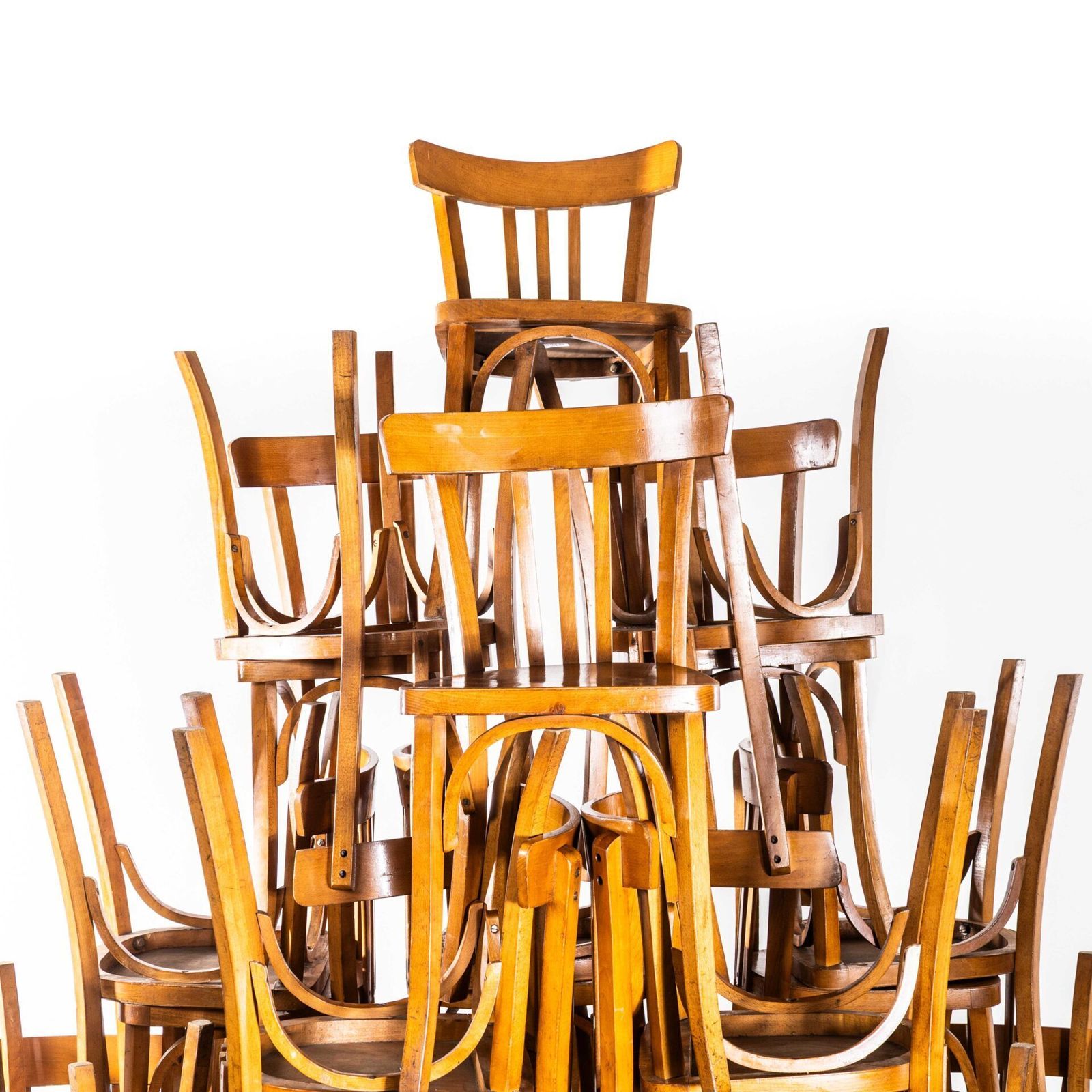1950’s Baumann Honey Simple Bentwood Dining Chair photo furniture