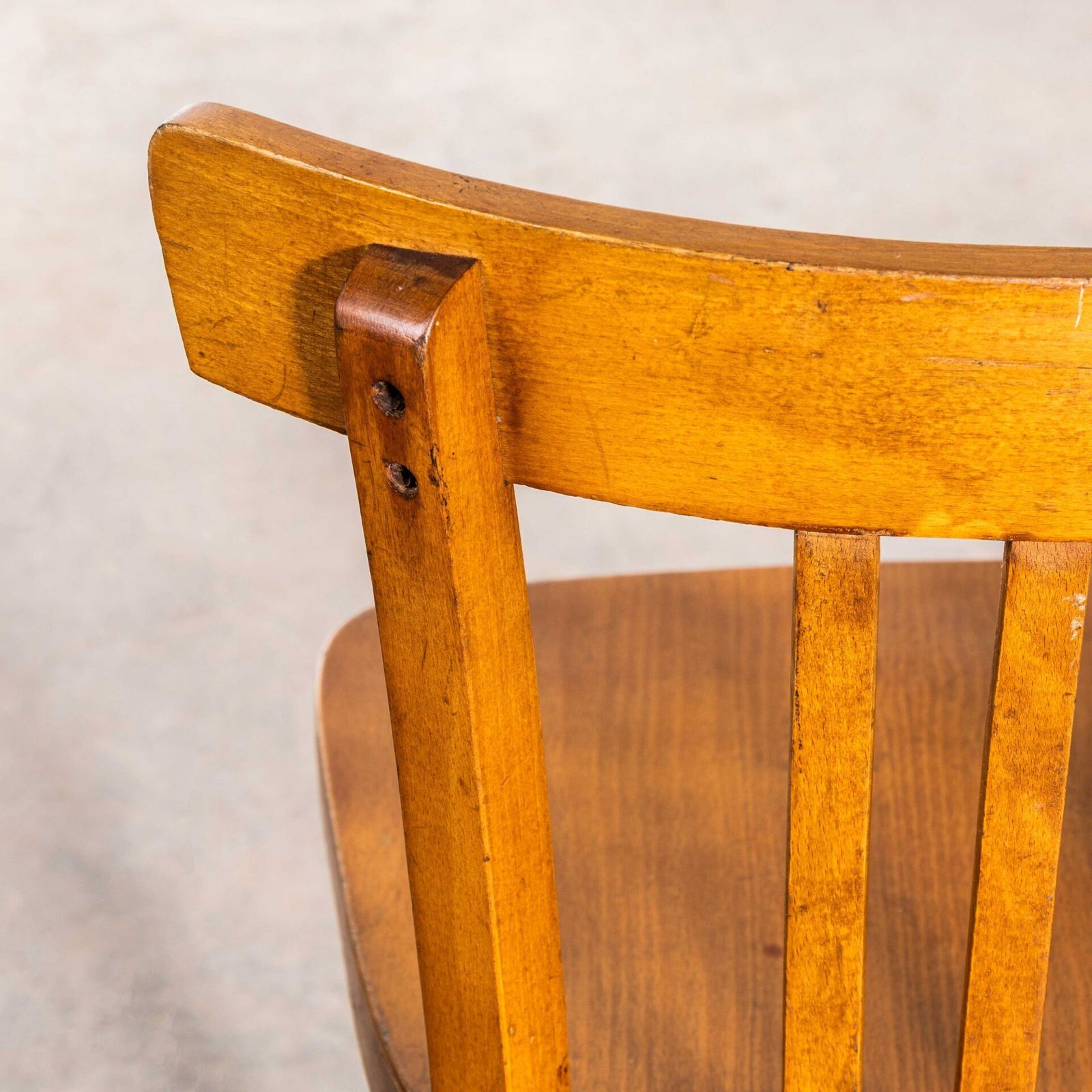 1950’s Baumann Honey Simple Bentwood Dining Chair photo vintage