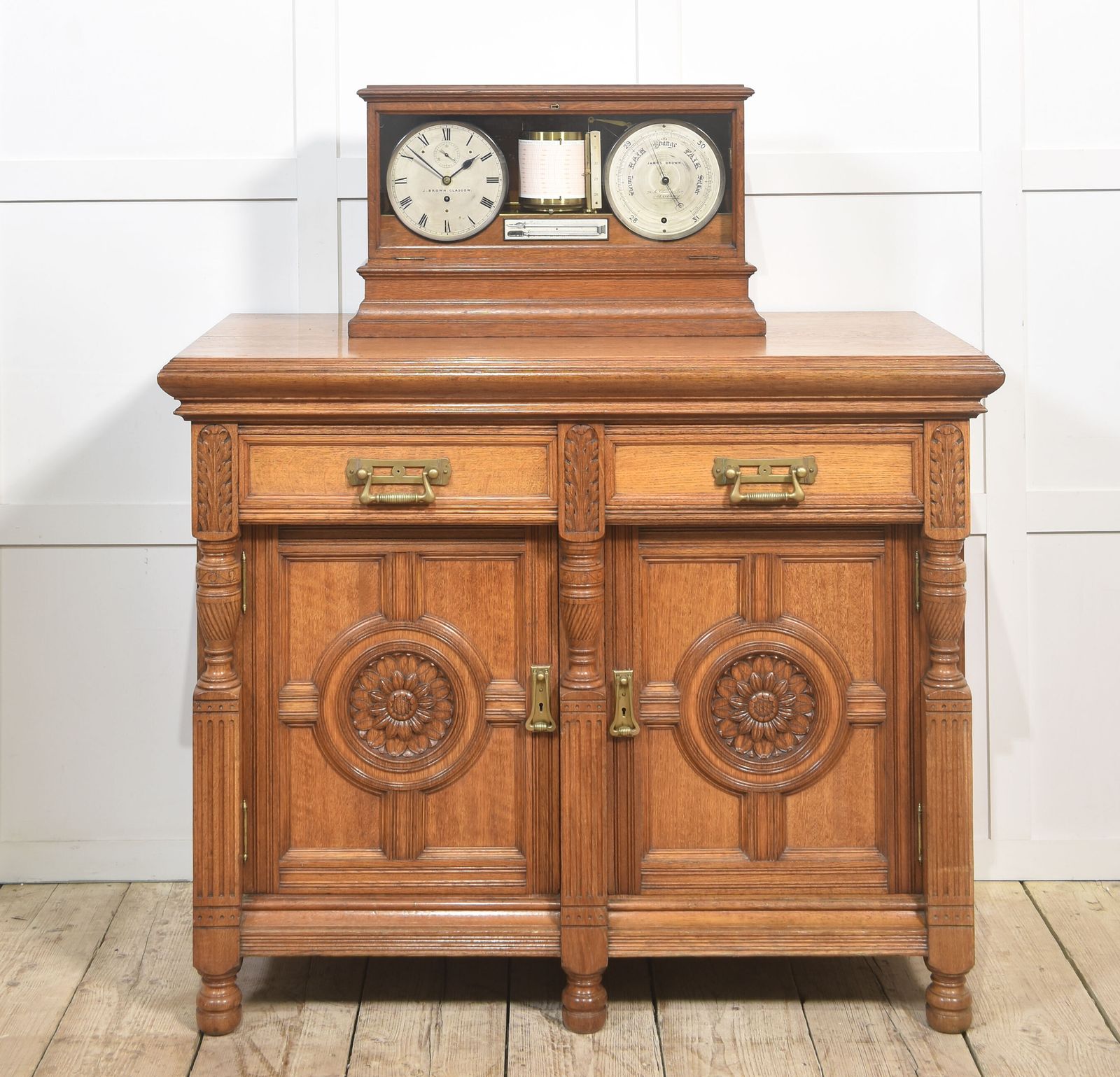 Oak Cased Weather Station photo furniture
