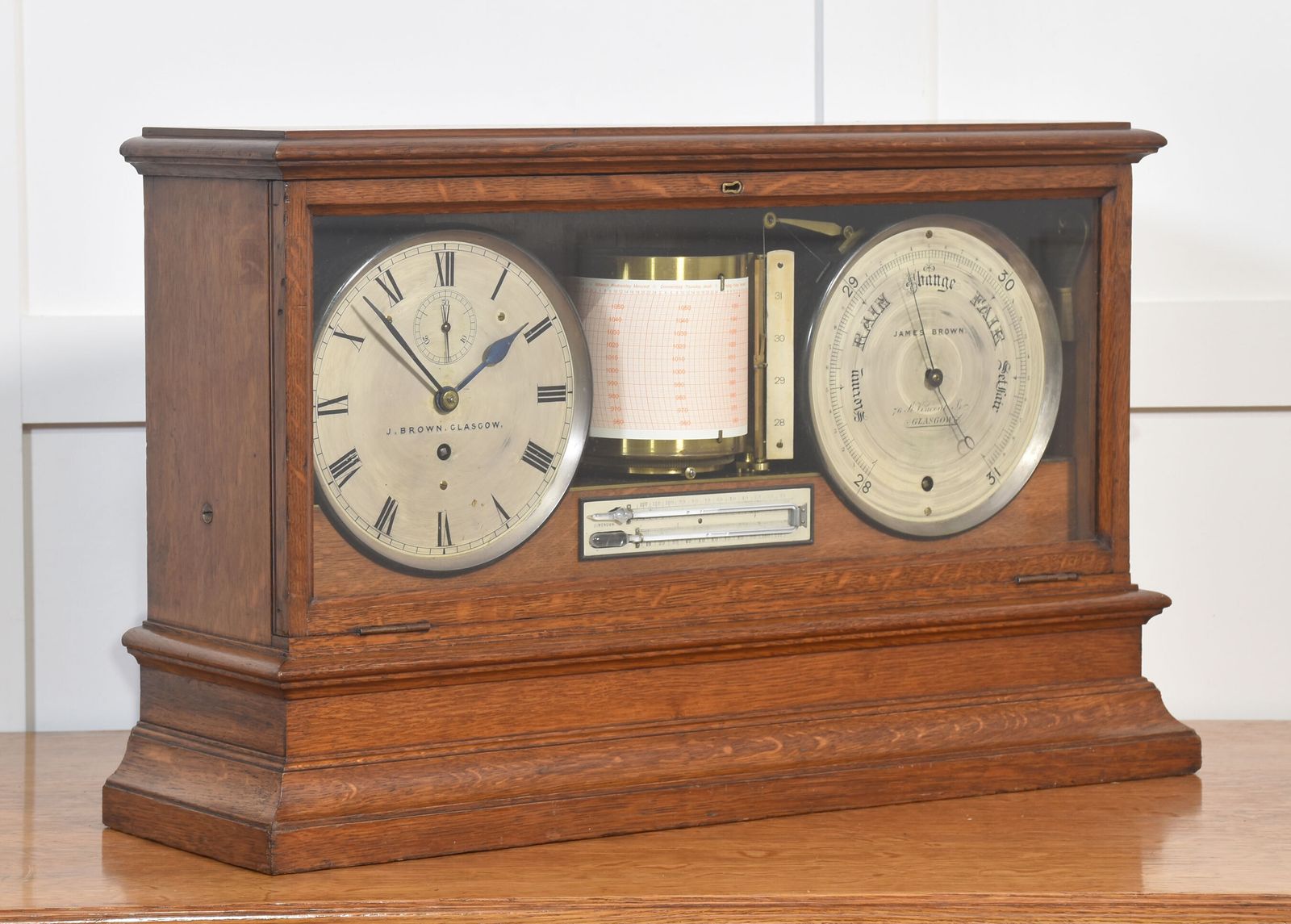 photo for sale Oak Cased Weather Station