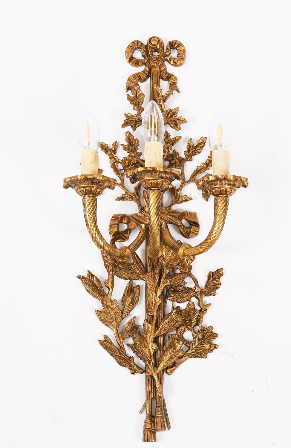 photo furniture Antique Set Of 6 French Louis Revival 3 Branch Ormolu Wall Lights  20th C