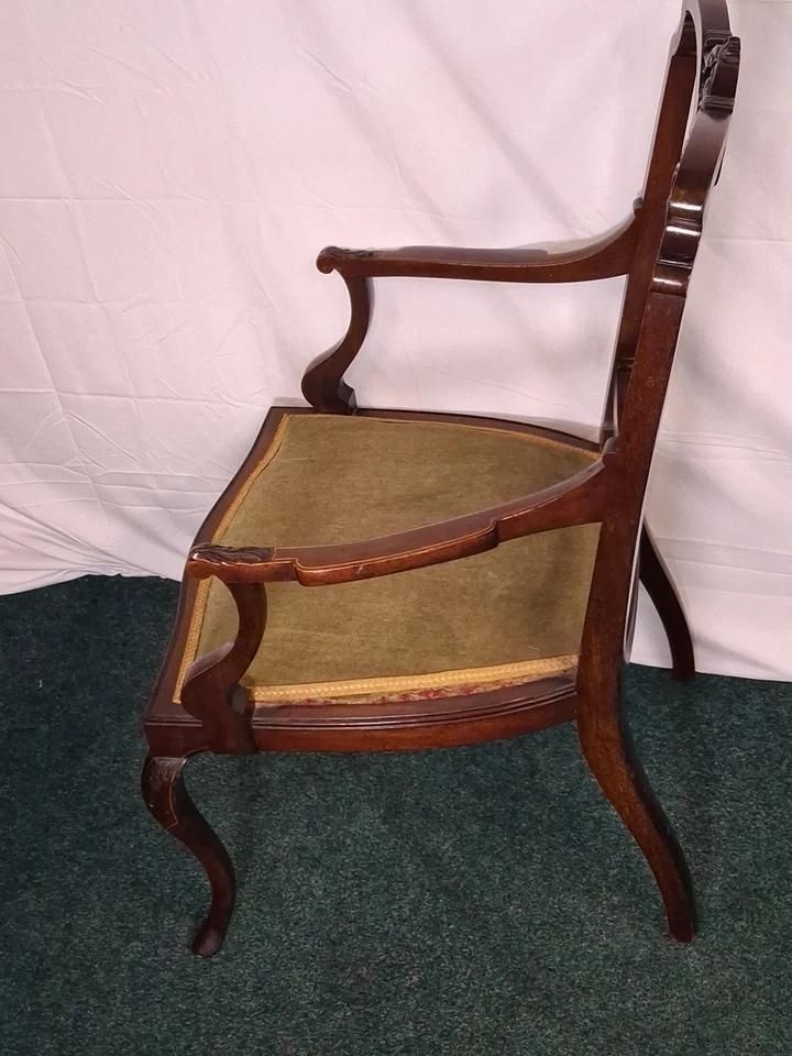 Victorian Elegant Chair With Intricate Carving photo for sale