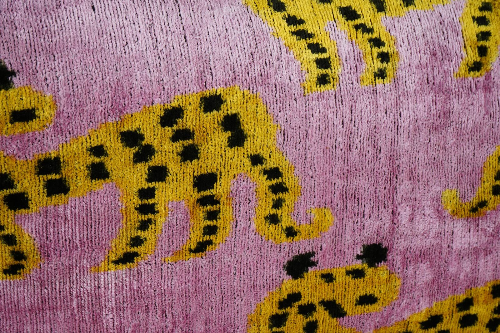 Pink Animal Ikat Velvet Pillow Case   Set Of Two Leopard Cheetah Animal Cushion Cover photo for sale