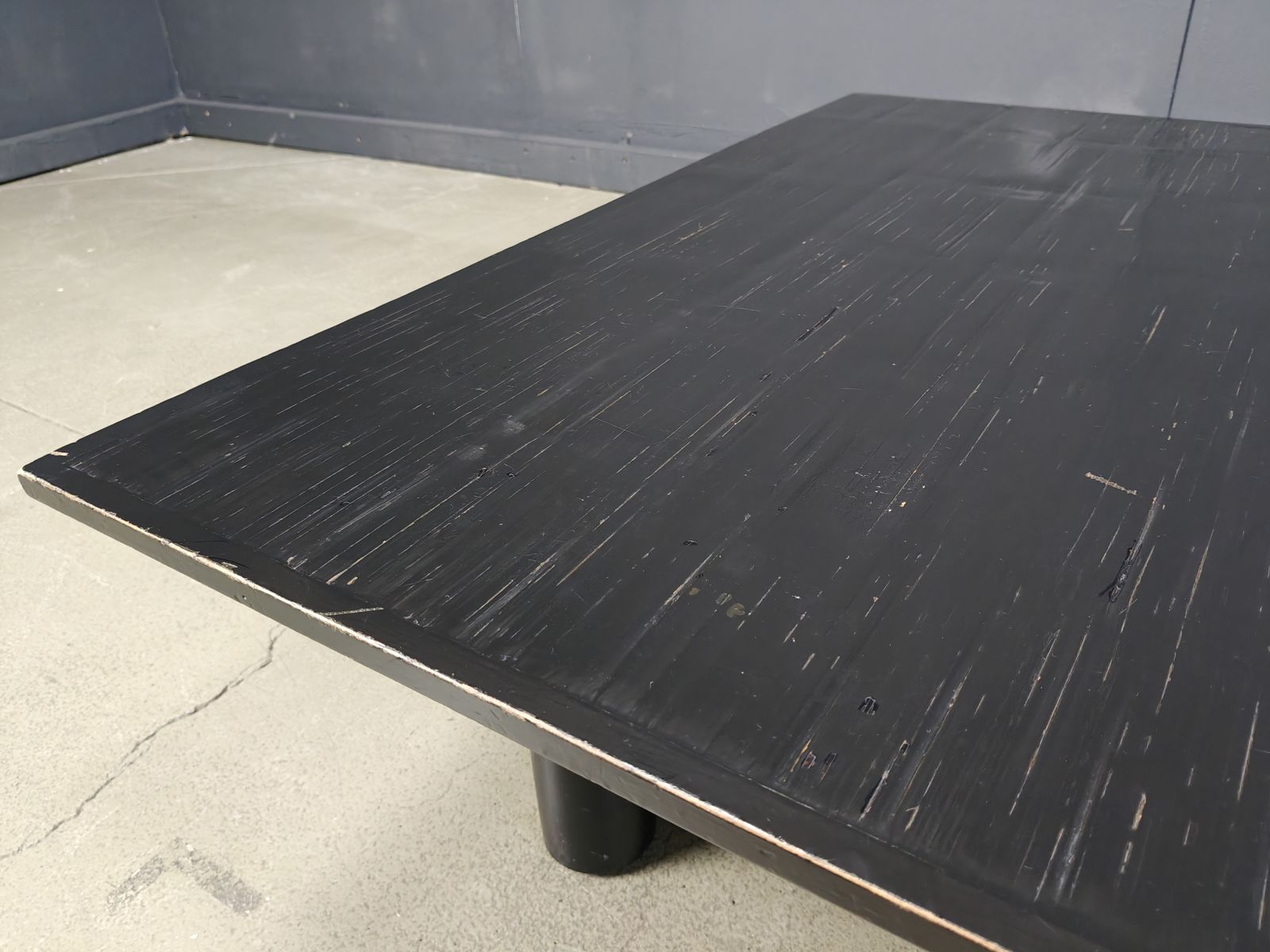 Xl Belgian Coffee Table In Ebonized Wenge And Bamboo Attributed To Axel Vervoordt, 1980s photo 1500.0
