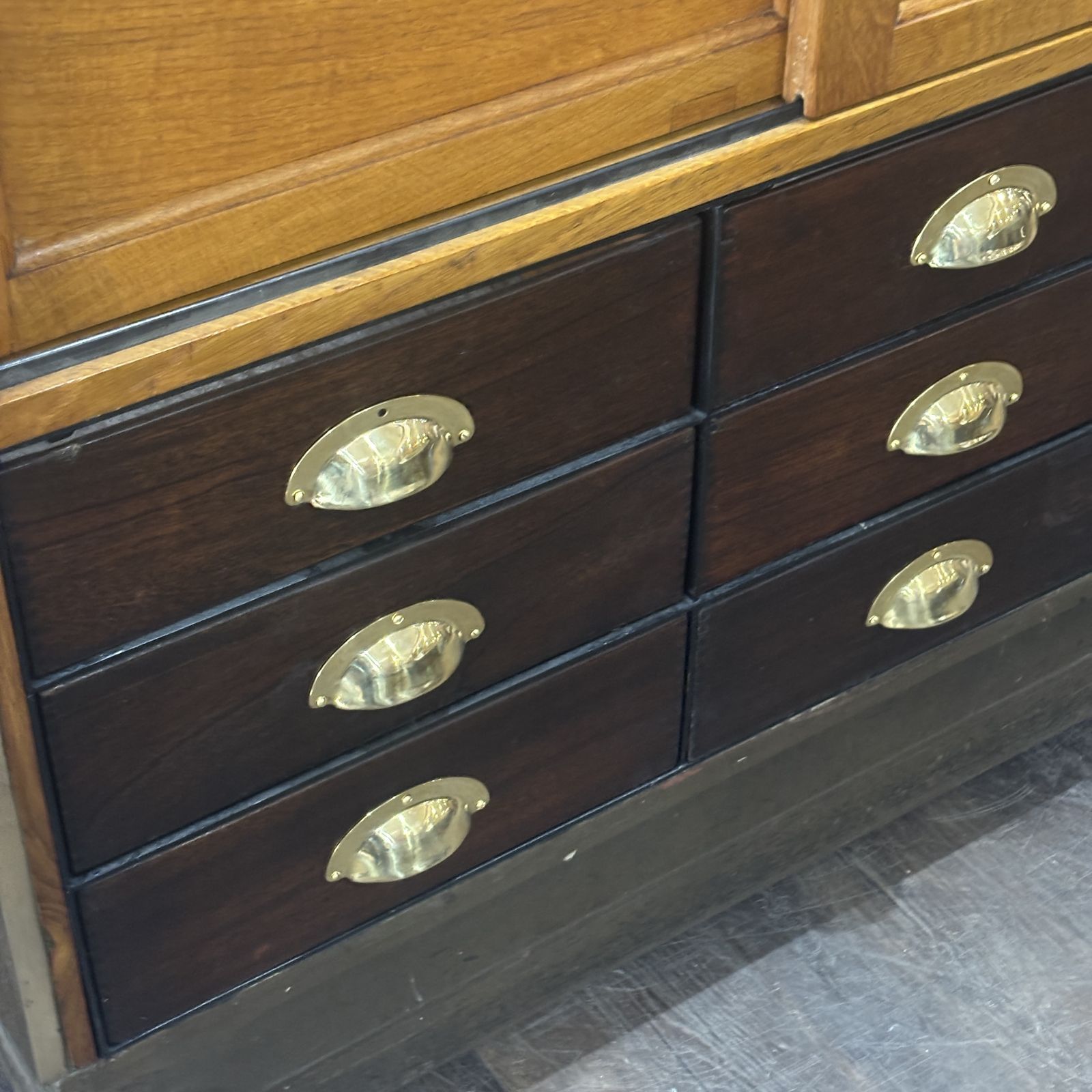 1930s Brass Framed Display Counter By Saml. Elliott & Sons photo furniture