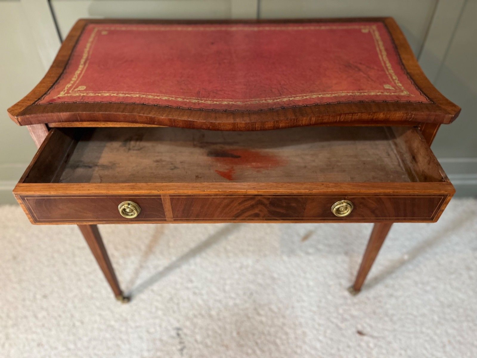 photo for sale Antique Desk With Leather Top Circa Early 1900’s.