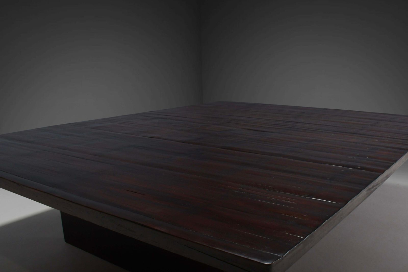 Large Bamboo And Wenge Coffee Table By Axel Vervoordt, Belgium photo vintage