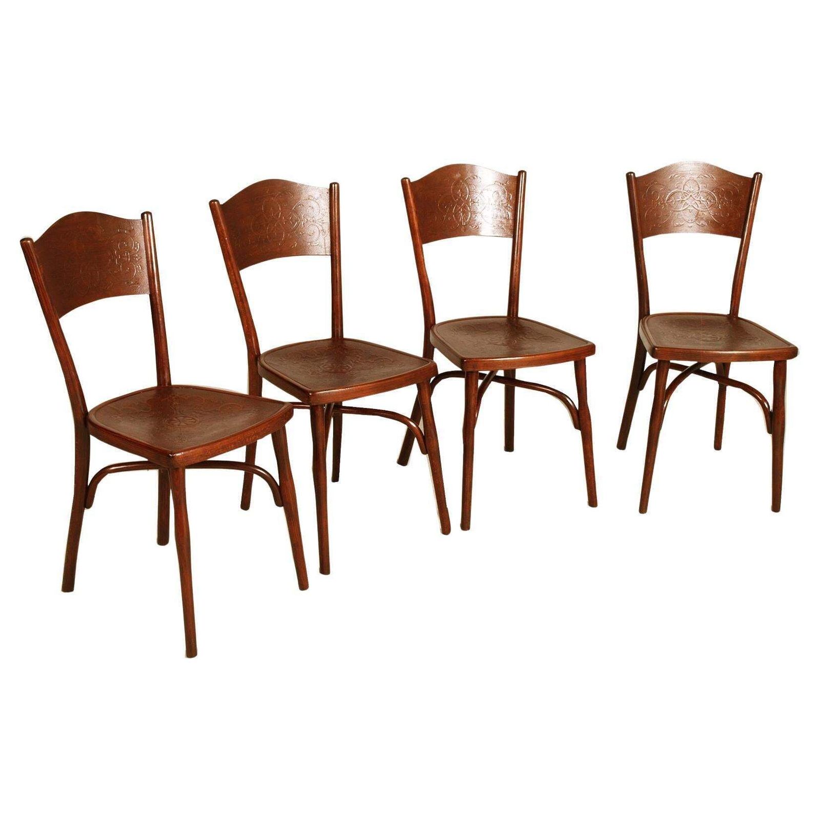 Set Of 4 Original Thonet Chairs, Austria, Late 19th   Early 20th Century