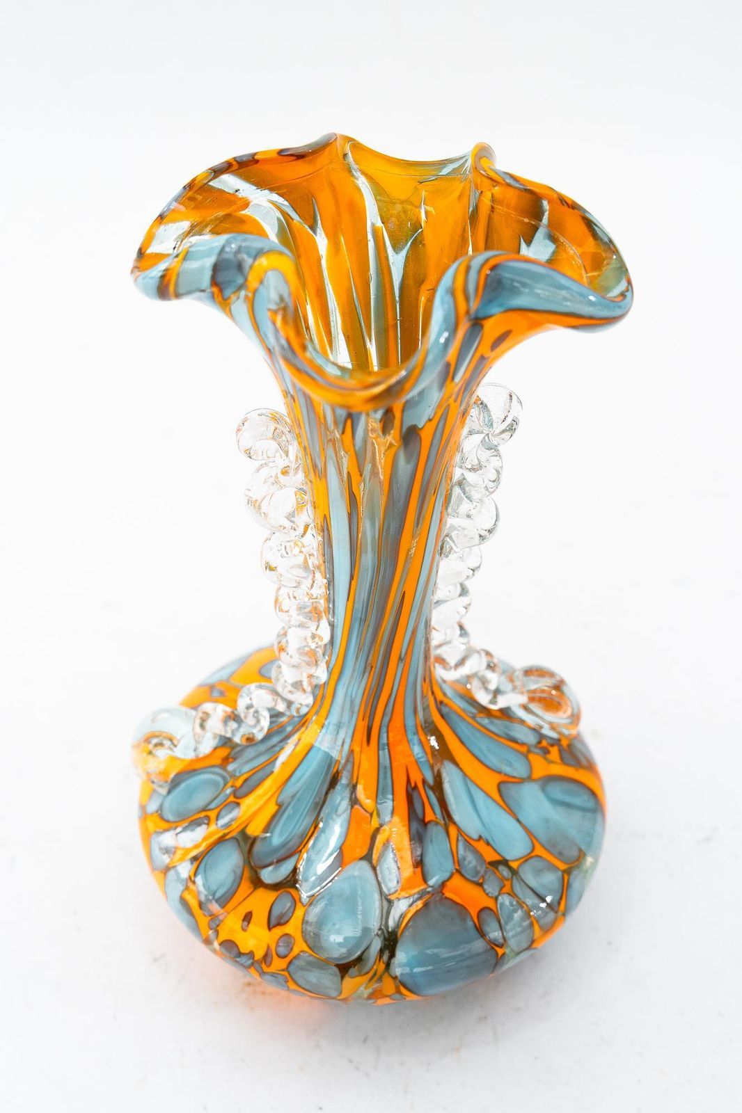 Millefiori Italian Art Glass Vase Around 1950s photo vinterior