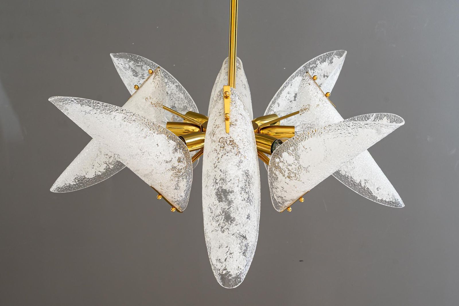 Rupert Nikoll Chandelier With Original Lucite Shades Vienna Around 1960s photo furniture
