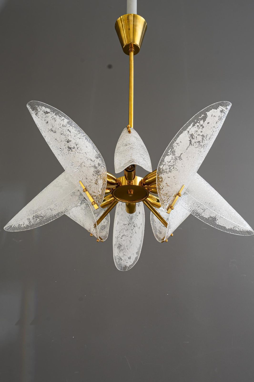 Rupert Nikoll Chandelier With Original Lucite Shades Vienna Around 1960s photo 1293.0