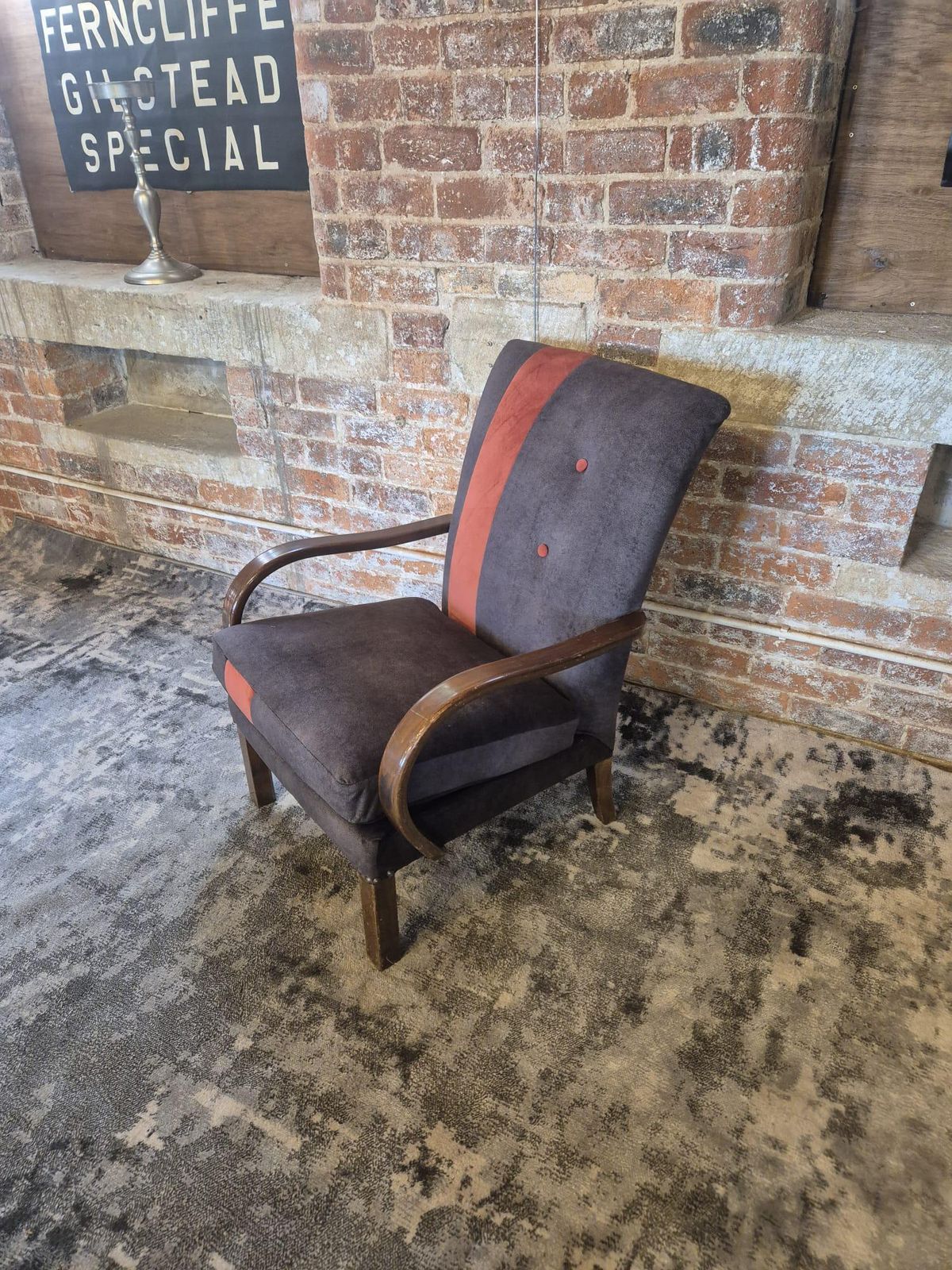Vintage Parker Knoll 713 Pk Armchair   Halabala Style Oak & Art Deco Design (New Upholstery) photo Furniture