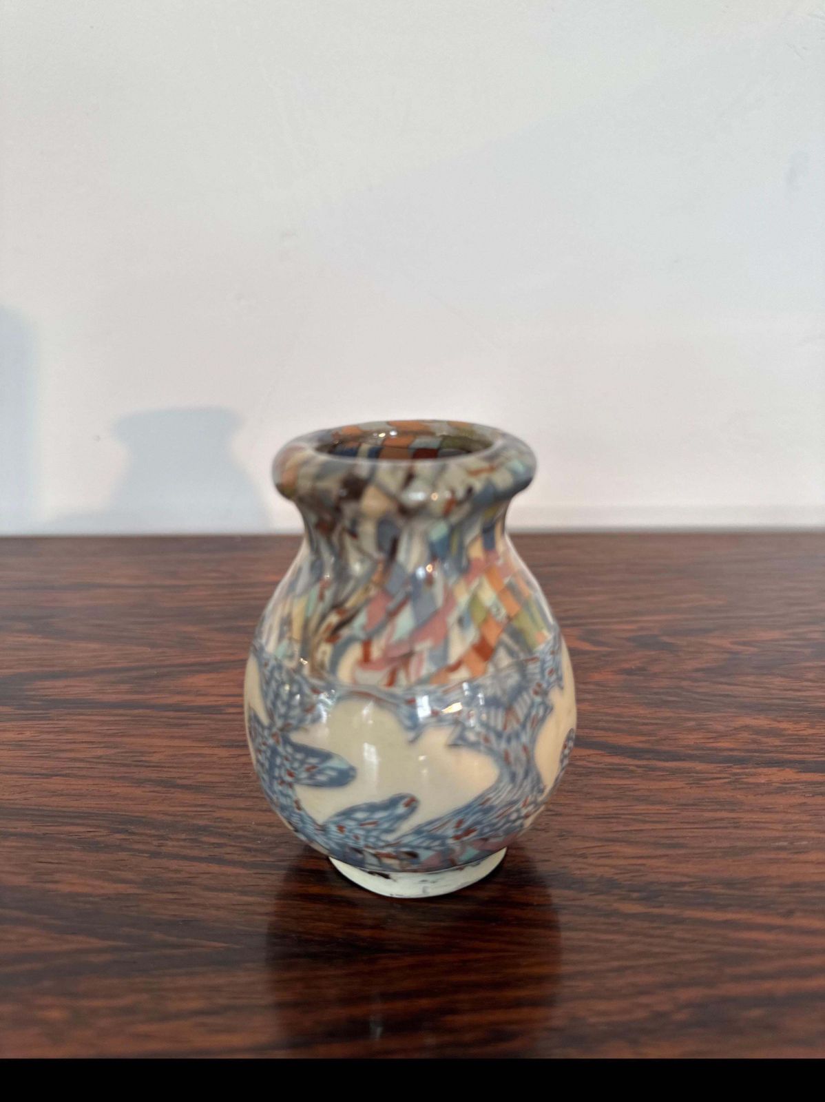 Earthenware Vase With Mosaic Mille Fiori Decoration, Gerbino For Vallauris photo Home Decor