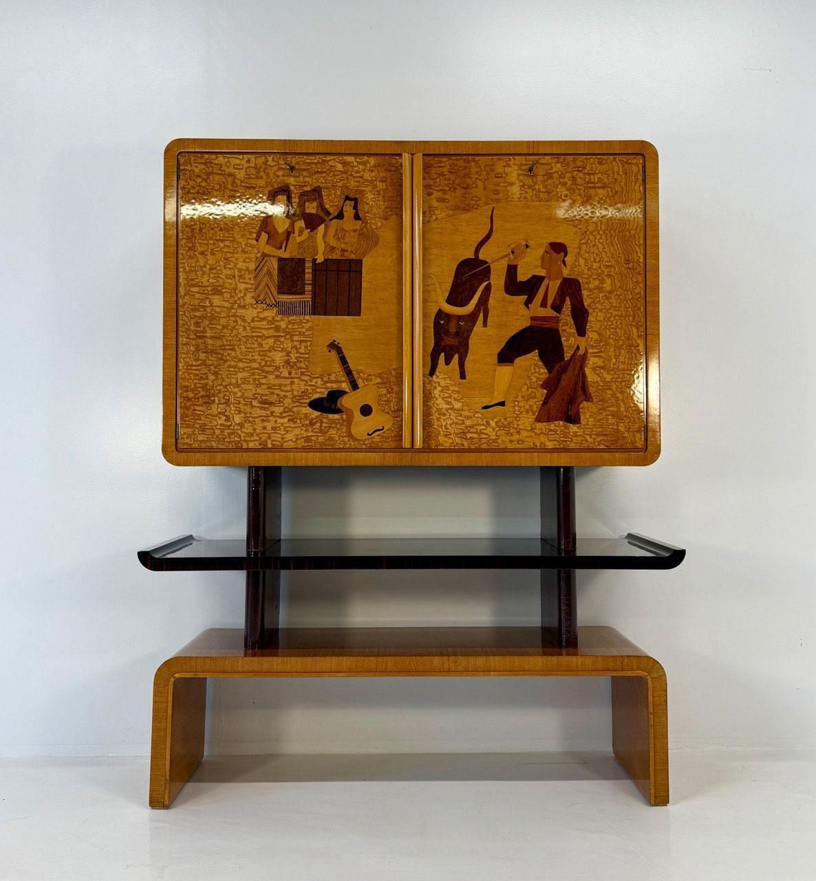 Rare Cassi Ramelli Bar Cabinet, Published In Archivio Anzani, 1936 photo furniture
