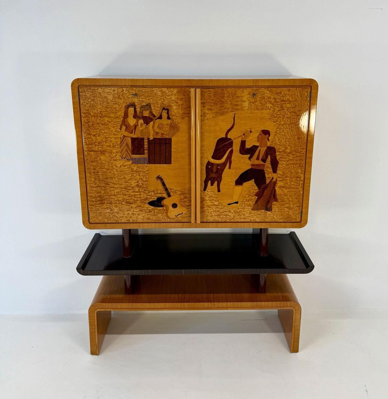 Rare Cassi Ramelli Bar Cabinet, Published In Archivio Anzani, 1936 photo Furniture